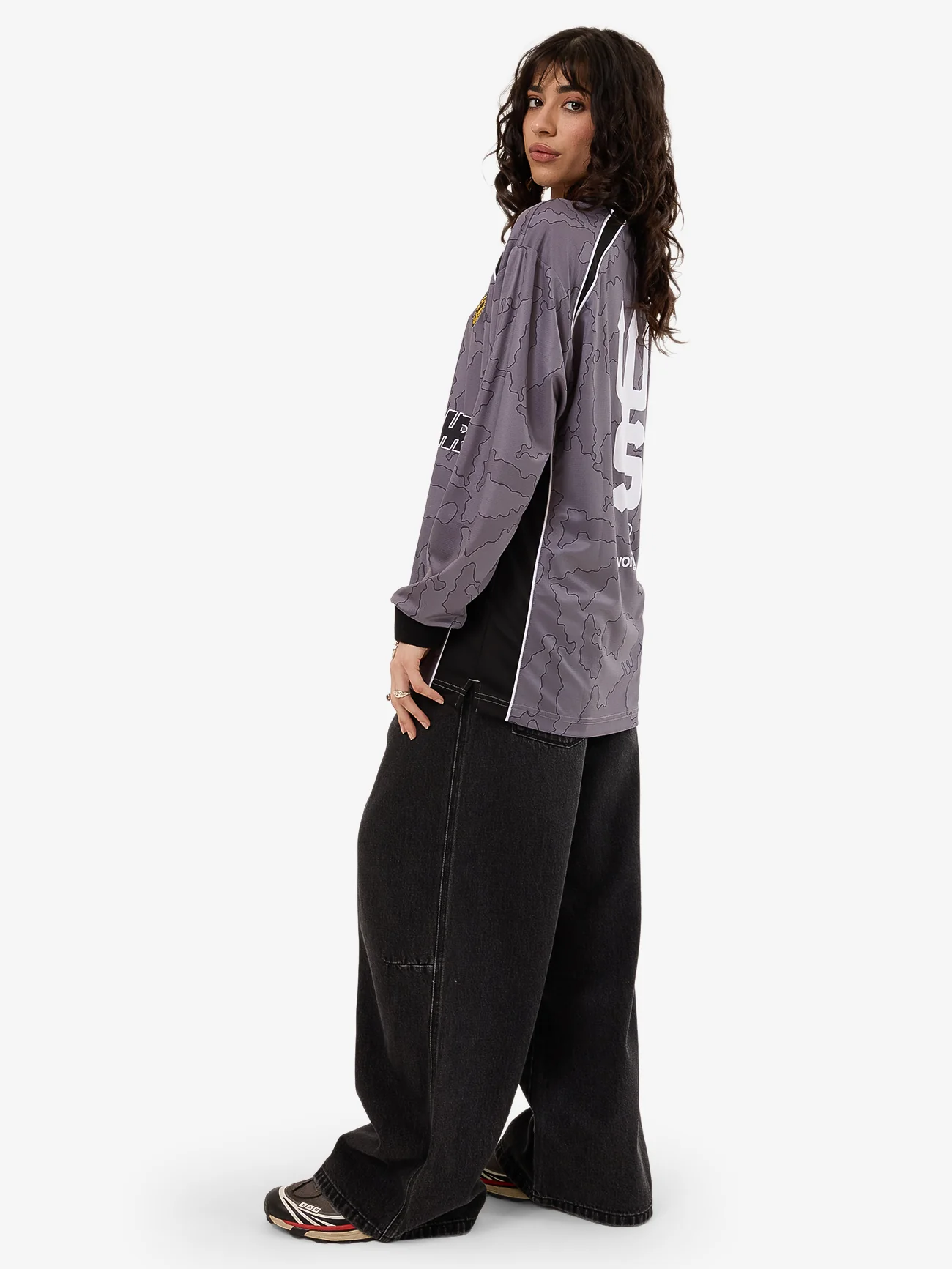 Delirium Long Sleeve Womens Football Jersey - Steel Grey - Image 6