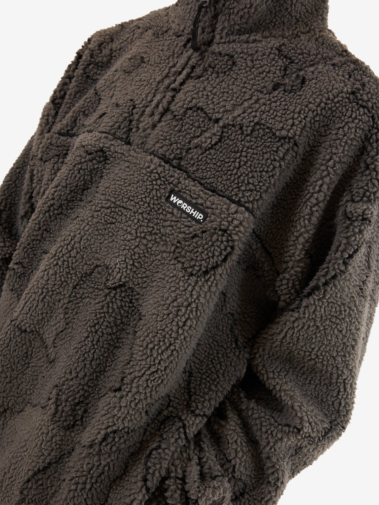 Delirium Quarter Zip Sherpa Fleece - Steel Grey - Image 6
