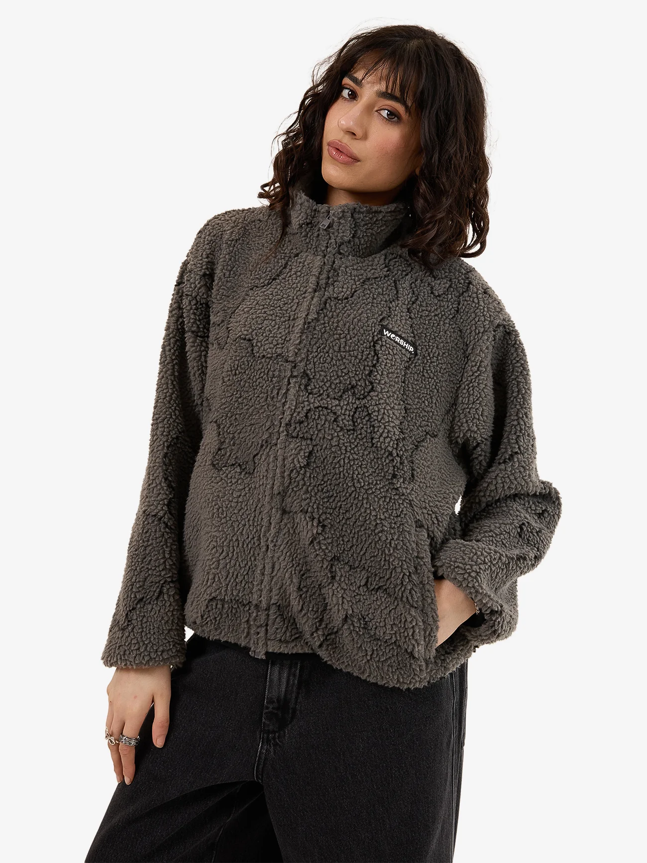 Delirium Zip Through Polar Fleece - Steel Grey - Image 8