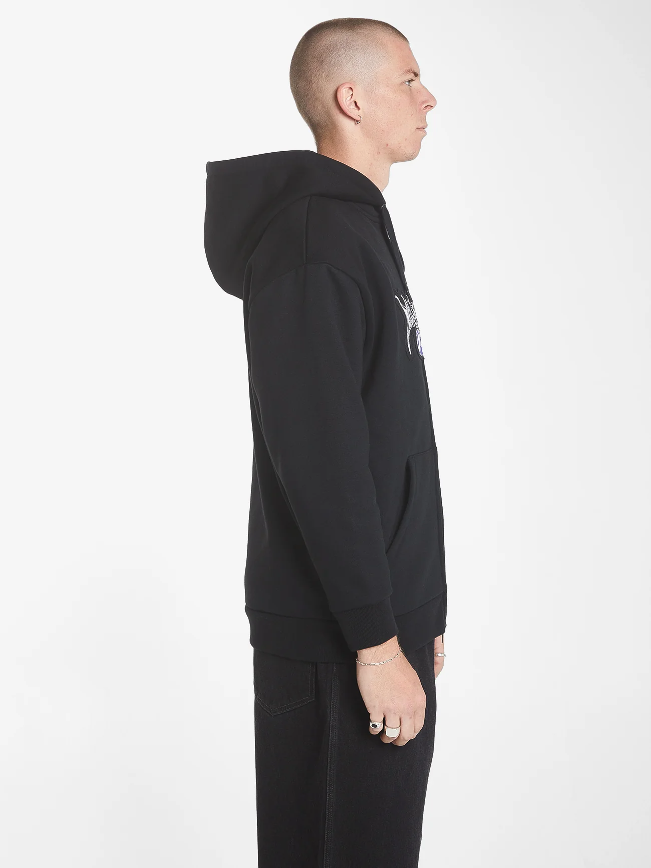 Deliverance Zip Hood - Black - Image 3
