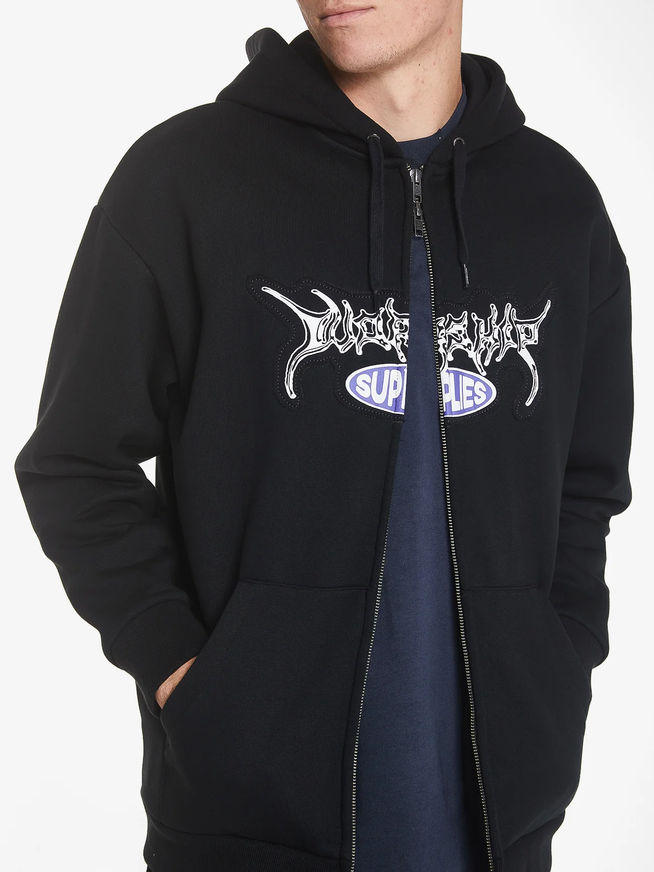 Deliverance Zip Hood - Black - Image 5