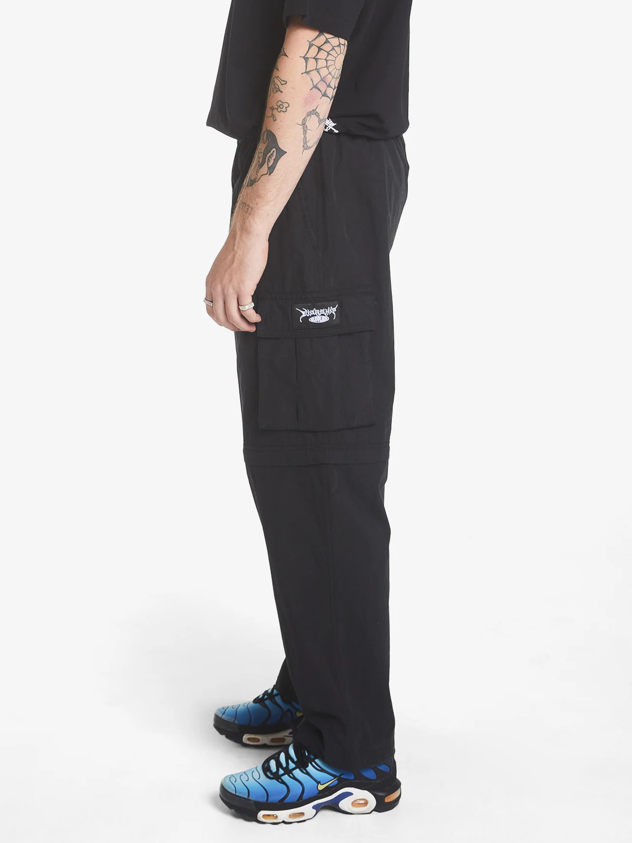 Deliverance Zip Off Nylon Cargo Pant - Washed Black - Image 3