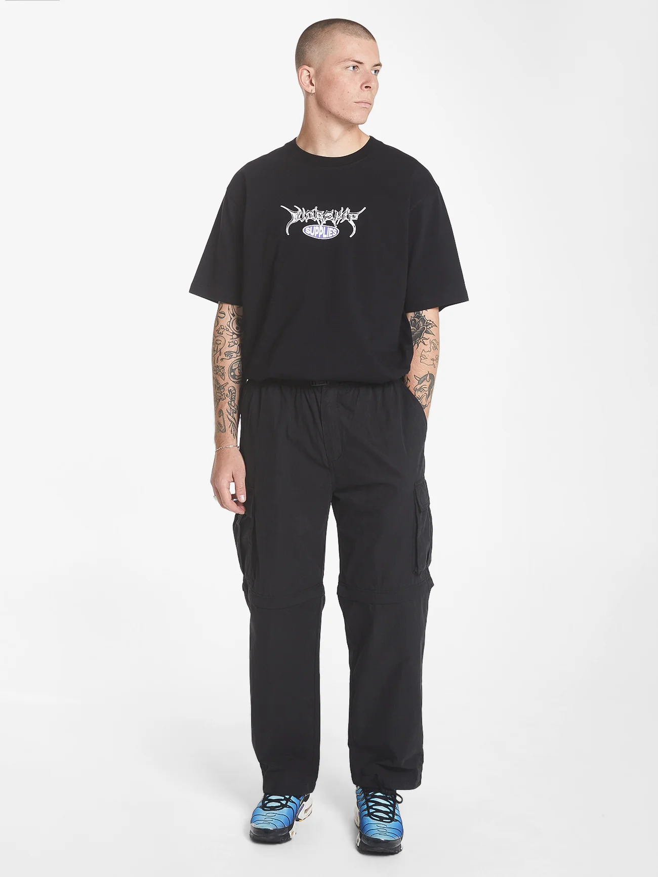 Deliverance Zip Off Nylon Cargo Pant - Washed Black - Image 4
