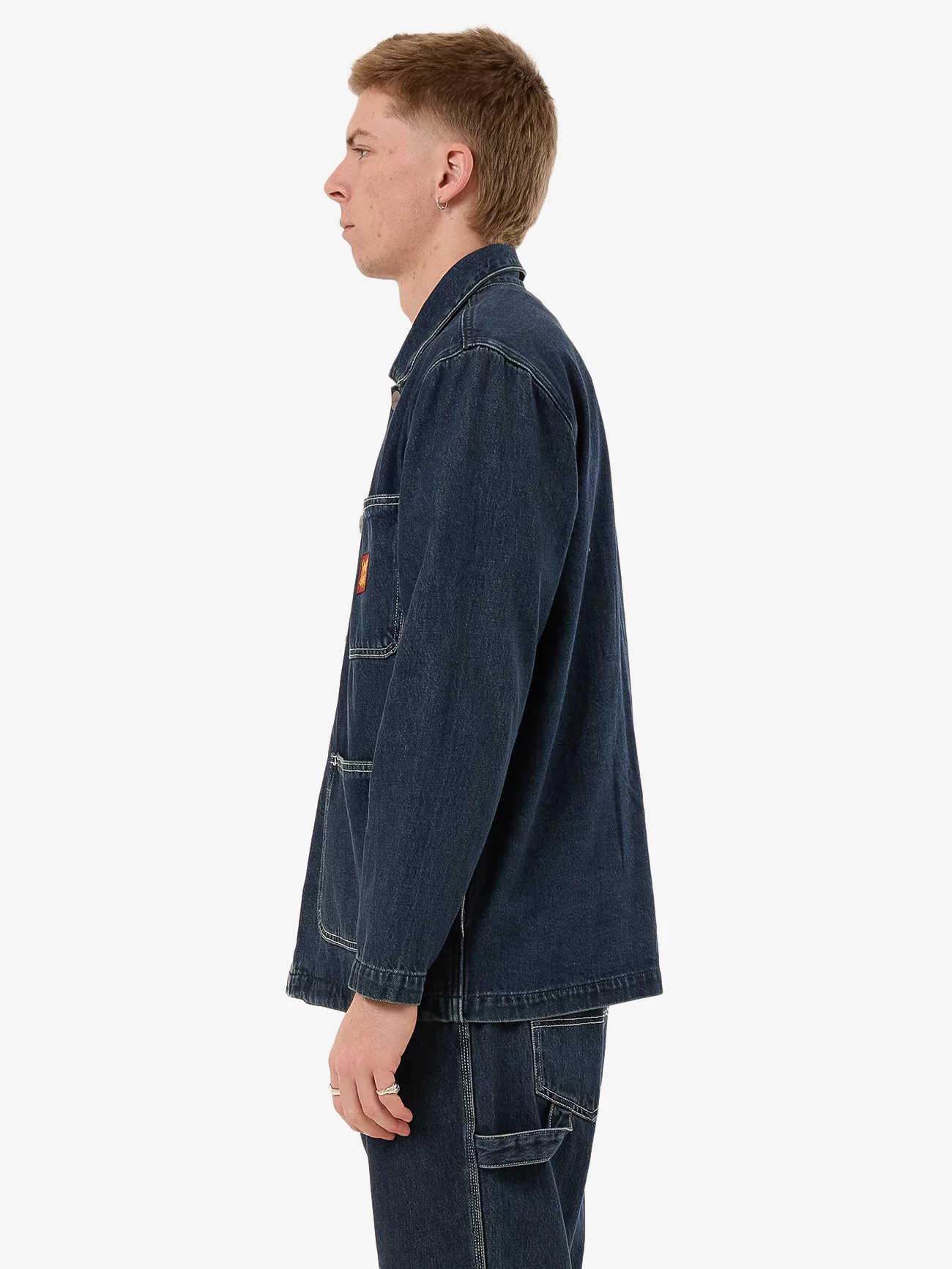 Denim Chore Jacket  - Dirty Midnight Blue - Image 3