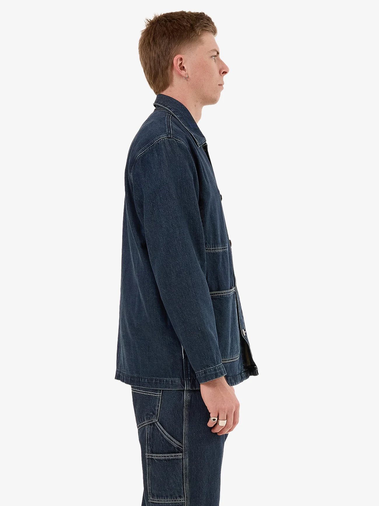 Denim Chore Jacket  - Dirty Midnight Blue - Image 4