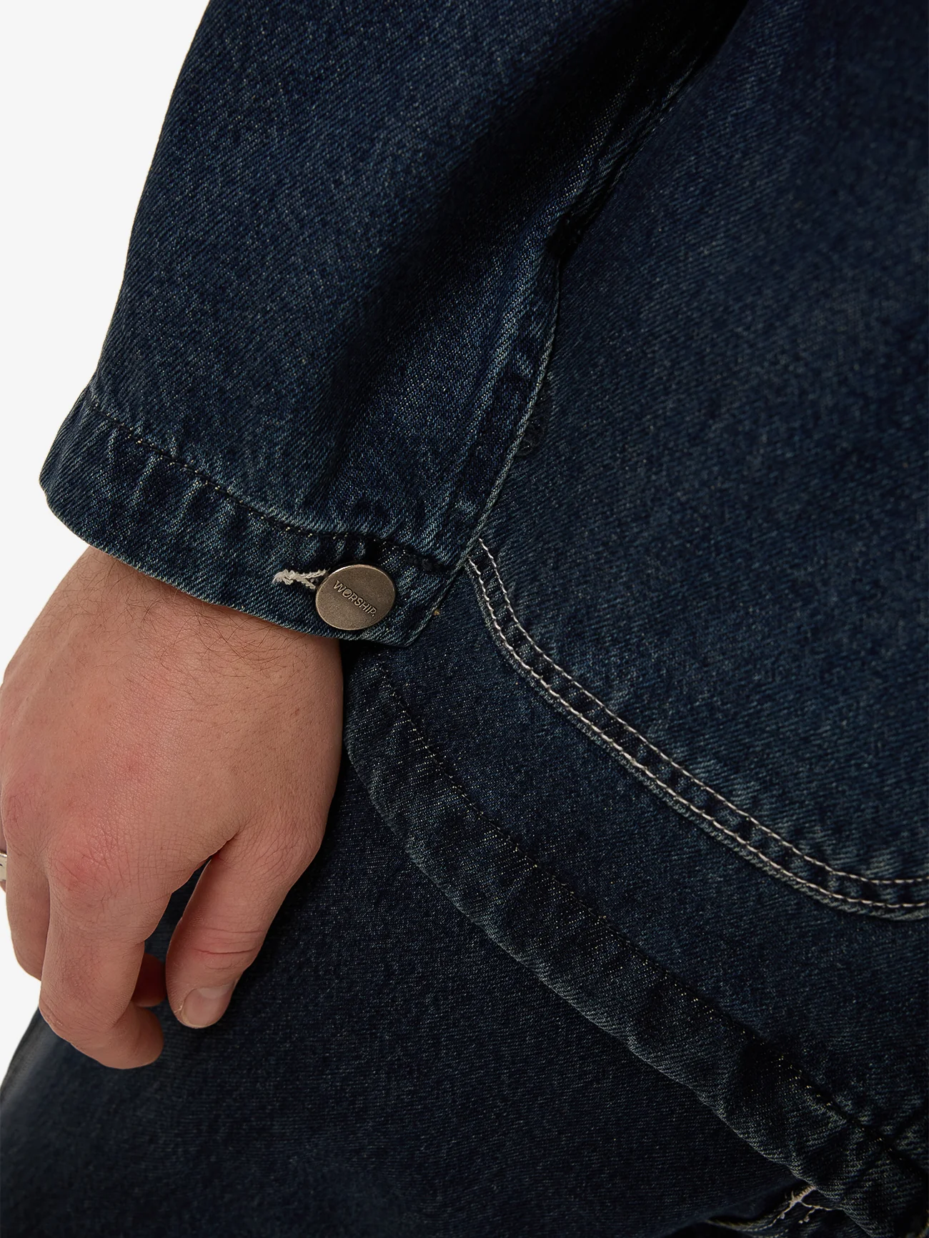 Denim Chore Jacket  - Dirty Midnight Blue - Image 9