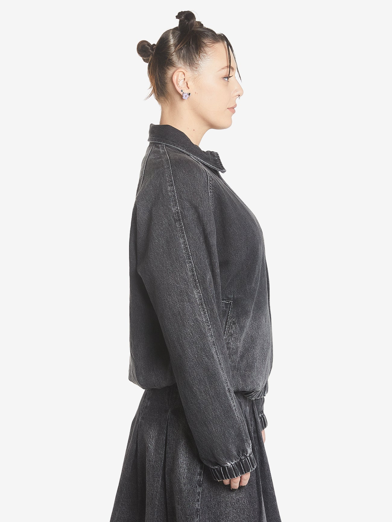 Denim Drizzler Jacket - Ghosted Black Fade - Image 3