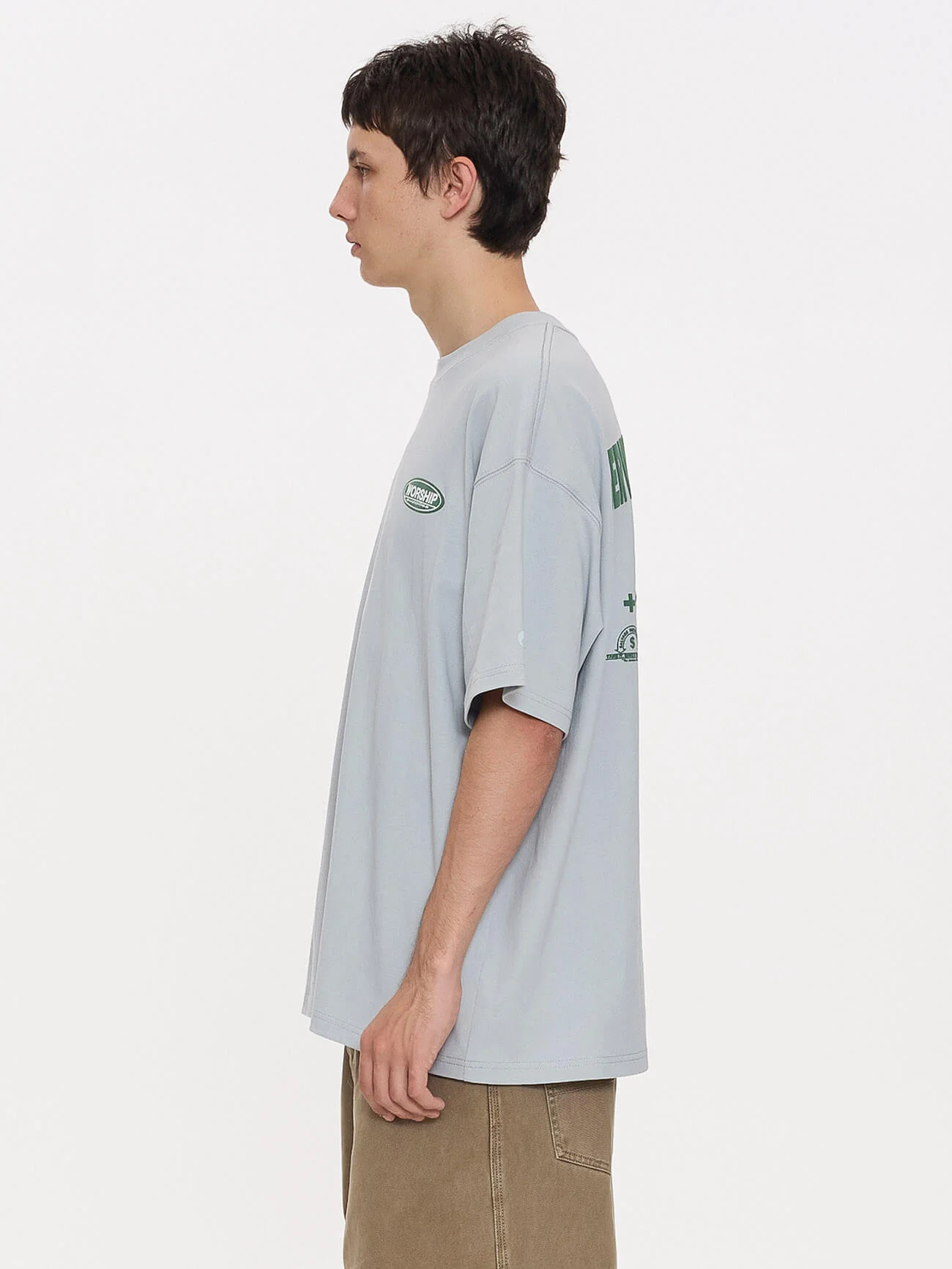 Department Oversize Cropped Tee - Lunar Grey - Image 3