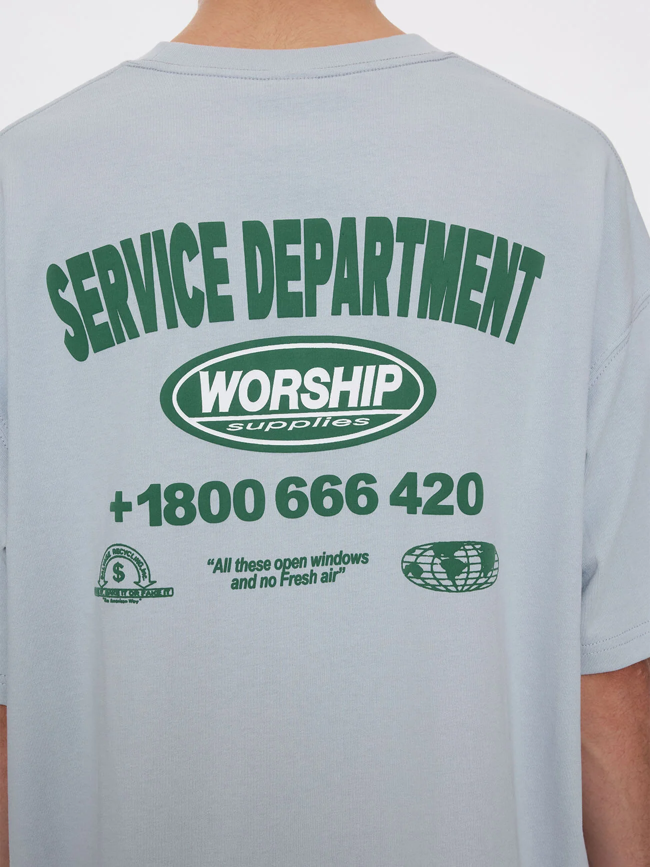 Department Oversize Cropped Tee - Lunar Grey - Image 5