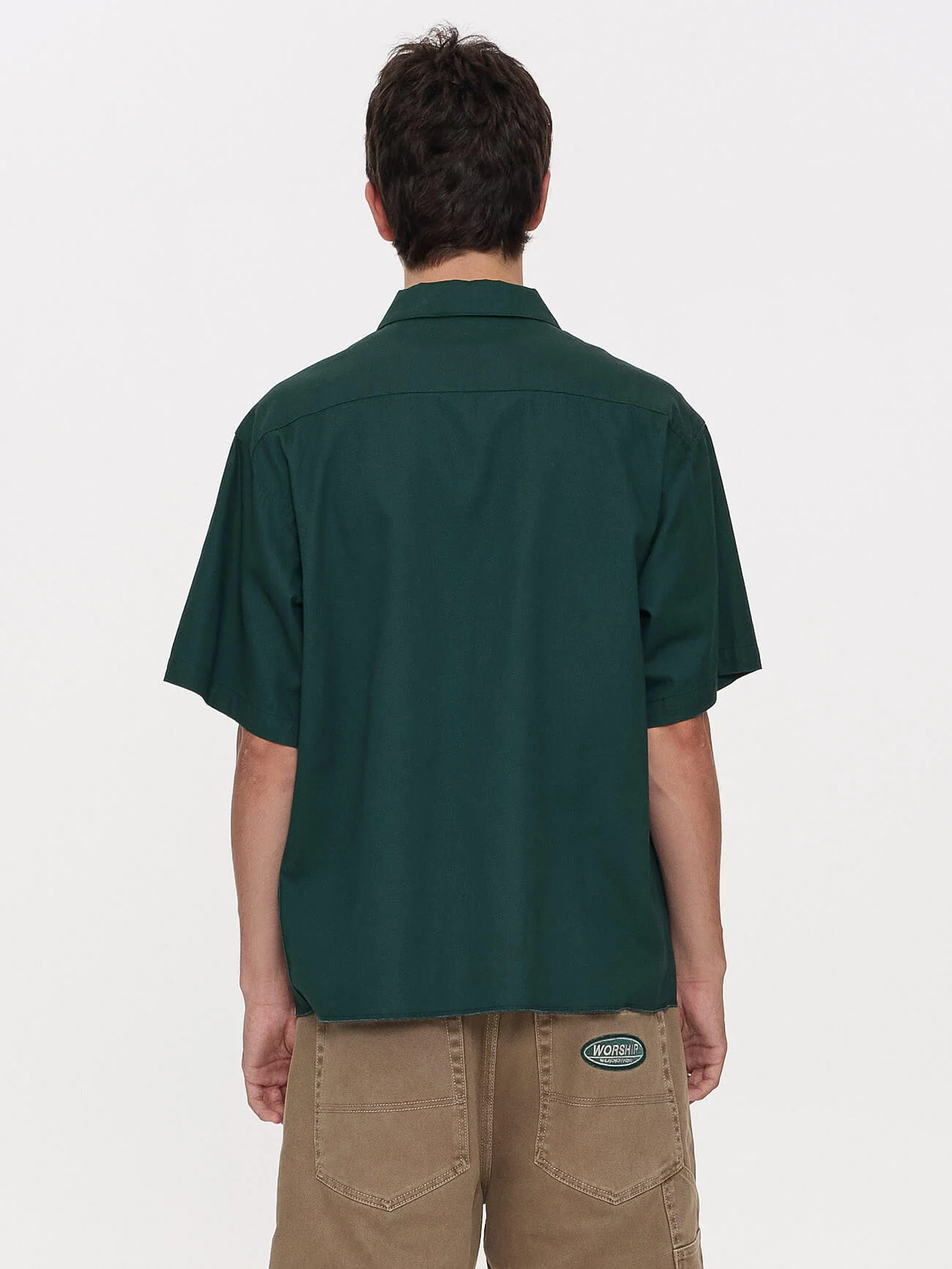 Department Short Sleeve Workshirt - Hunter Green - Image 6