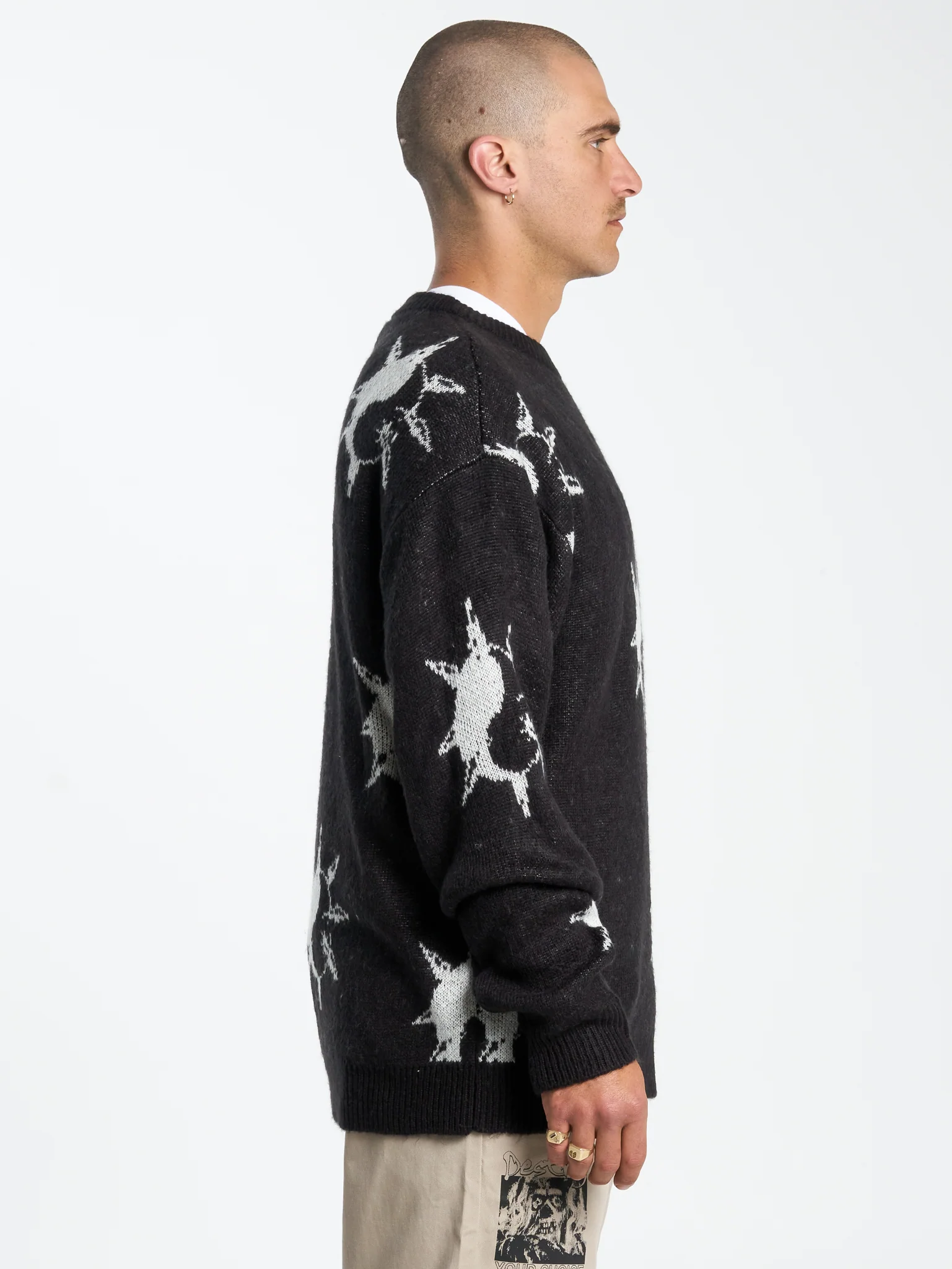 Destino Knitted Crew - Black - Image 3