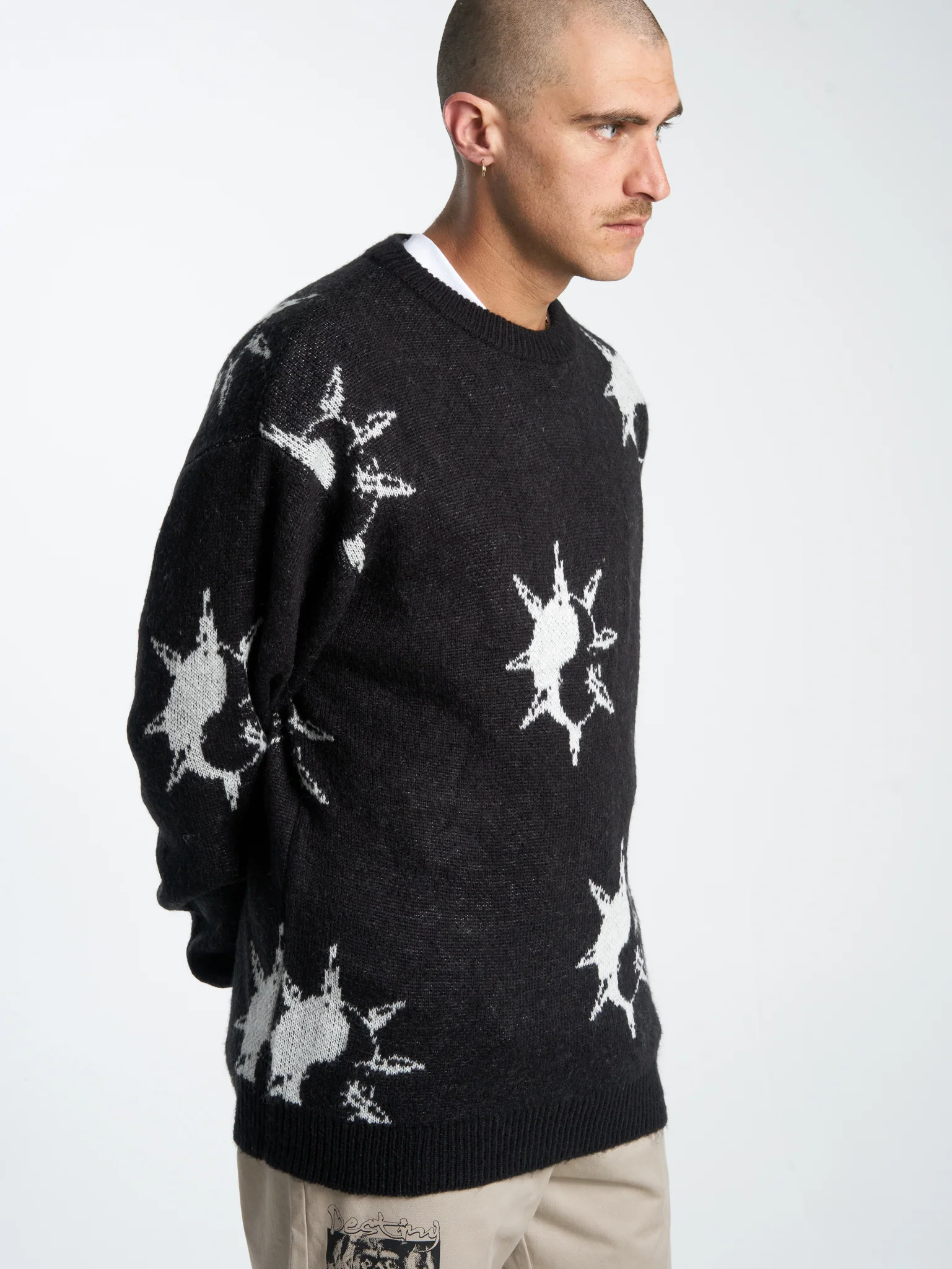 Destino Knitted Crew - Black - Image 5