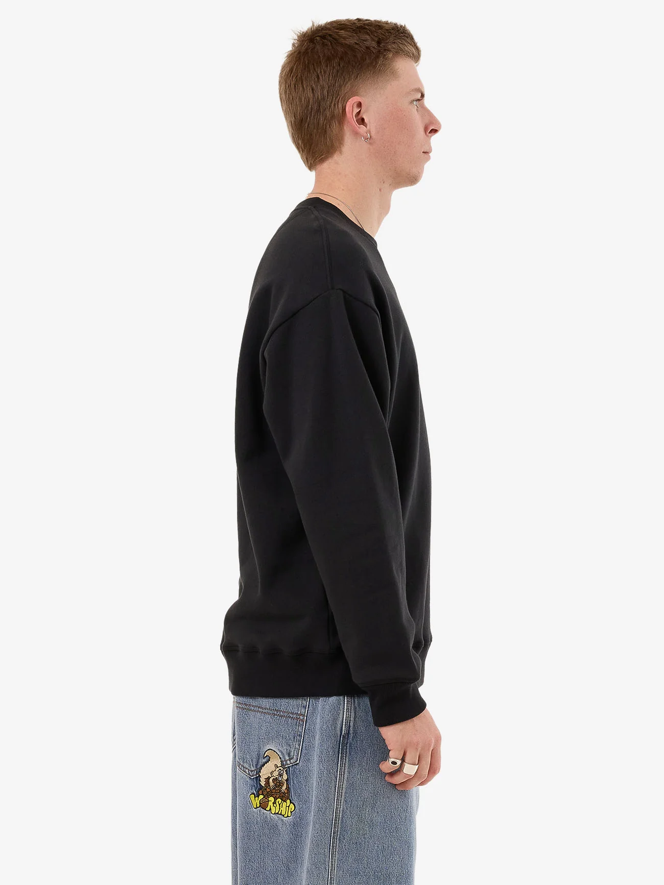 Diablo Fleece Crew - Black - Image 4