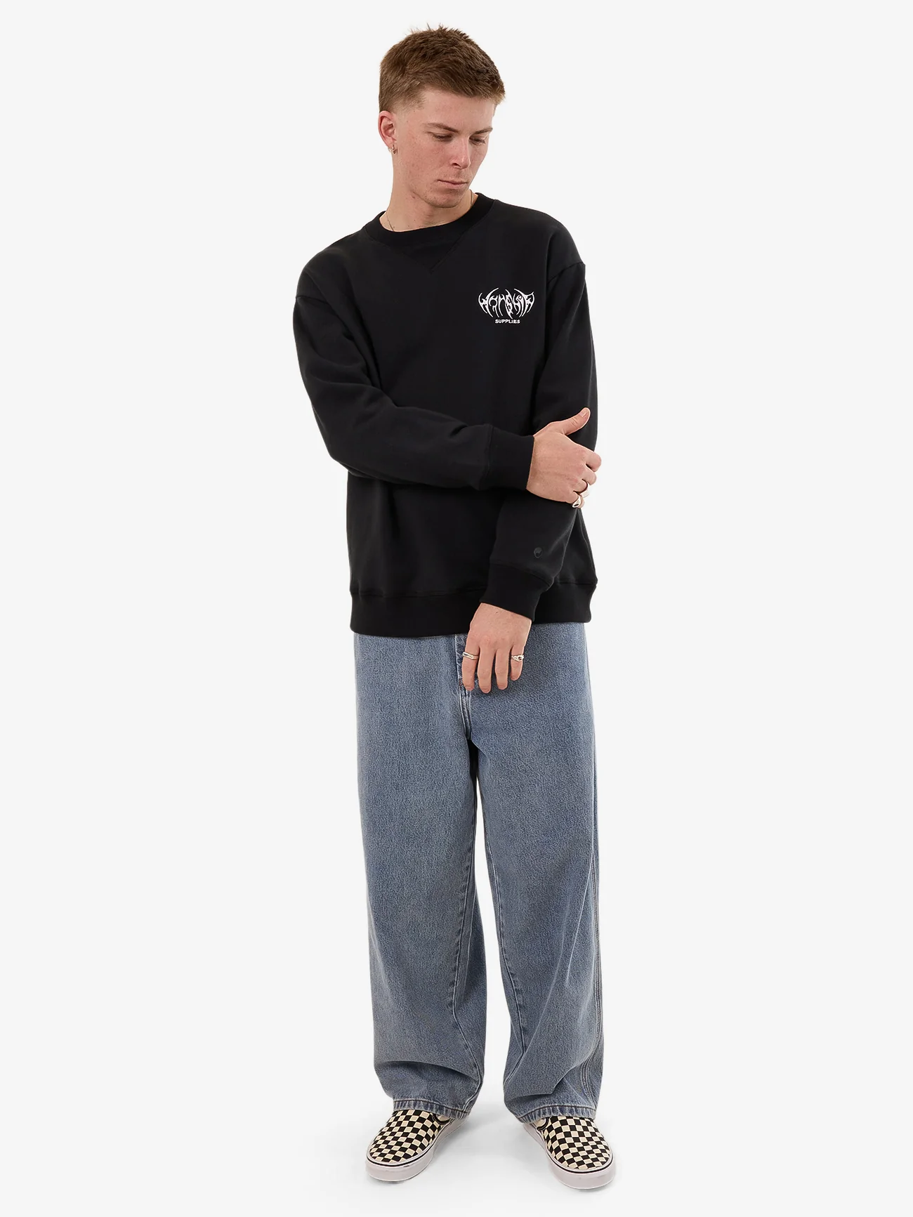 Diablo Fleece Crew - Black - Image 5