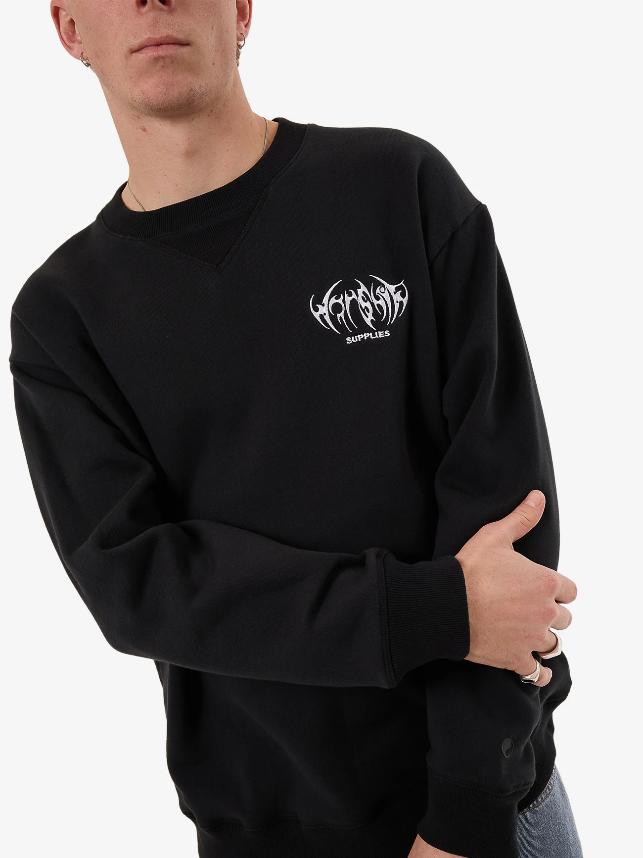 Diablo Fleece Crew - Black - Image 6