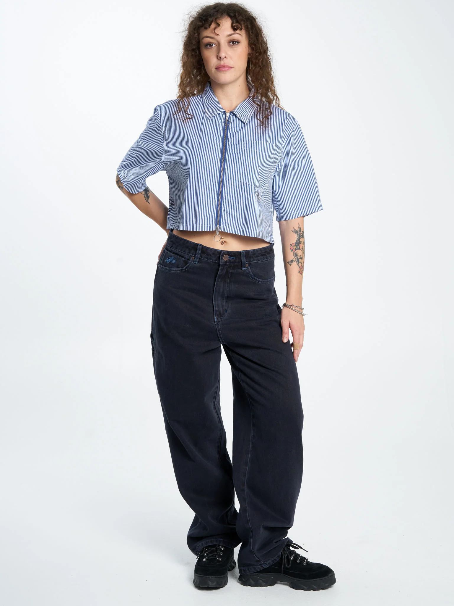 Die Laughing Box Fit Shirt - Blue - Image 5