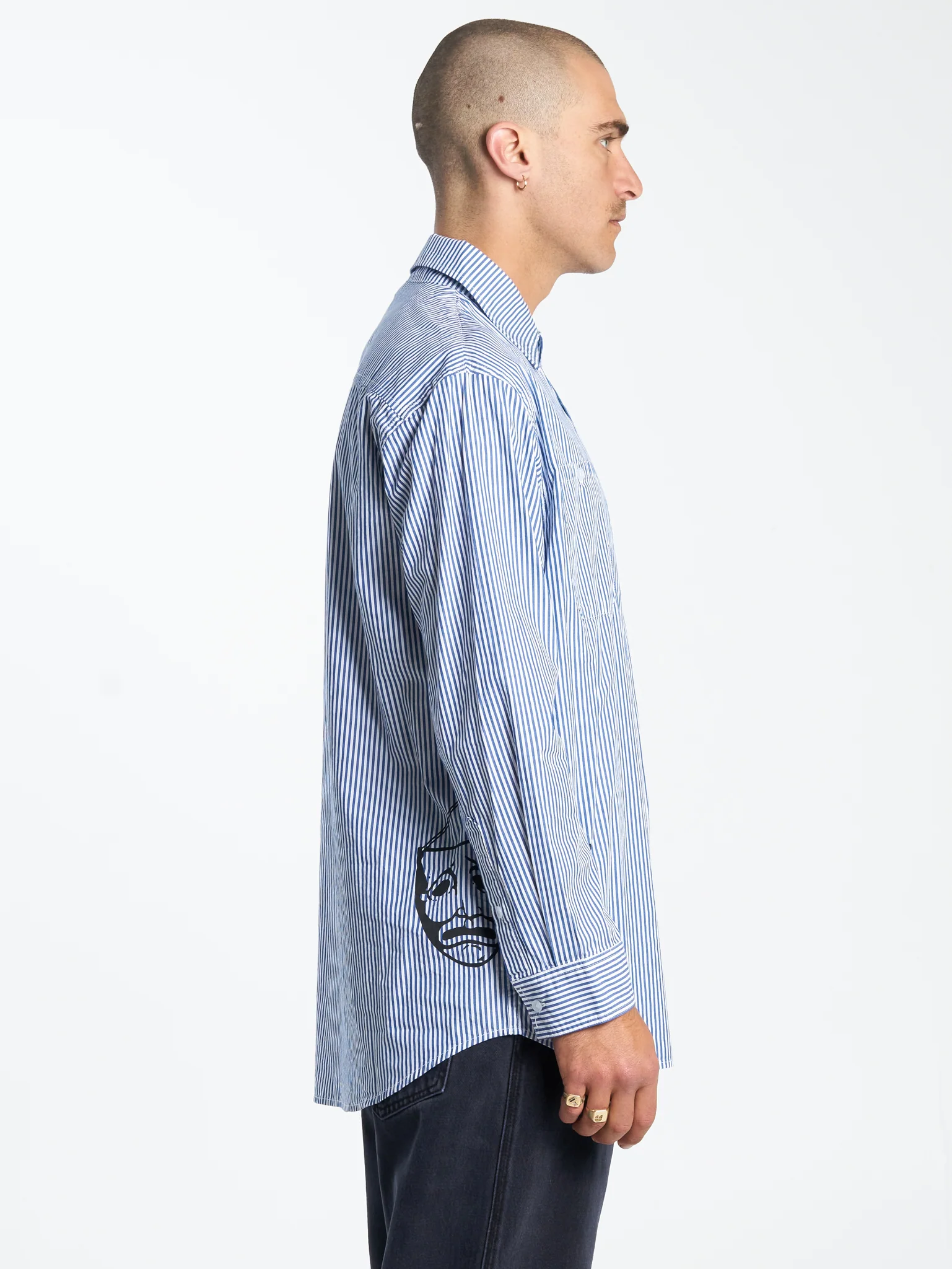 Die Laughing Long Sleeve Shirt - Blue - Image 4