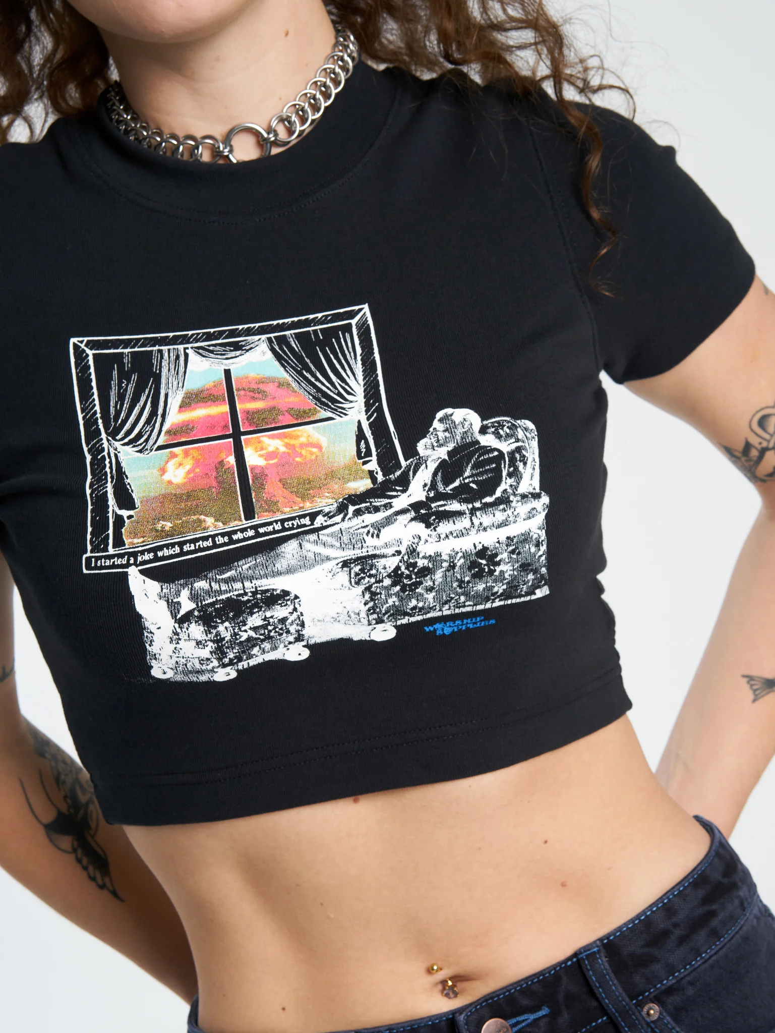 Die Laughing Micro Tee - Black - Image 8