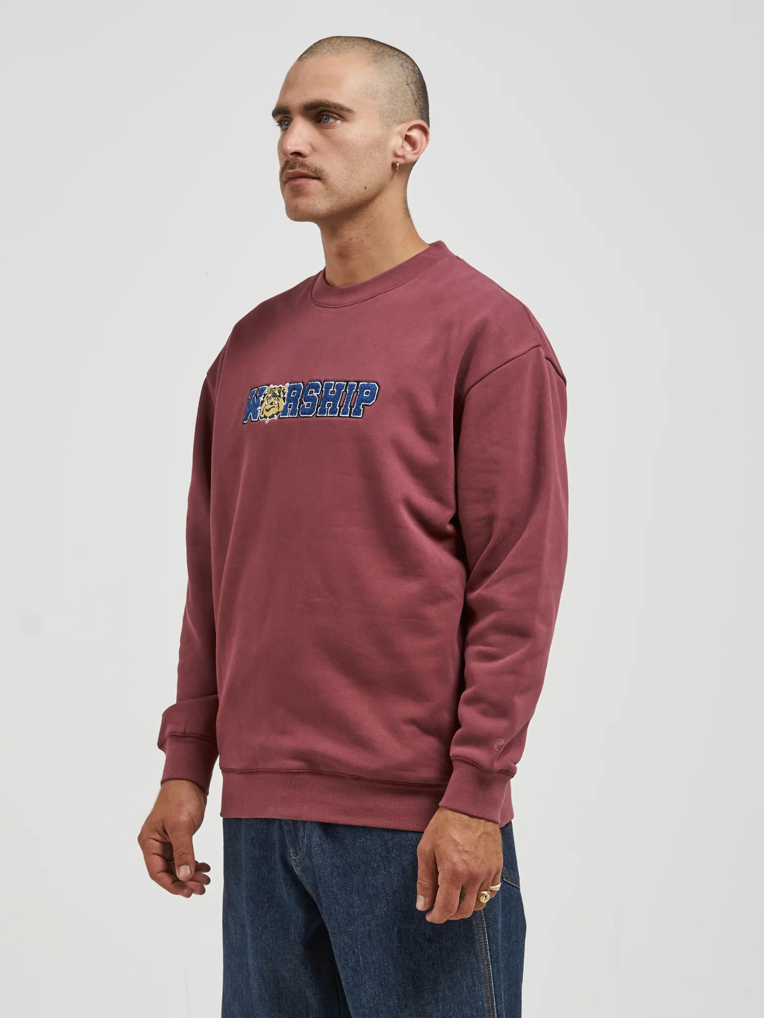 Dog Pound Crew Fleece - Wine - Image 2