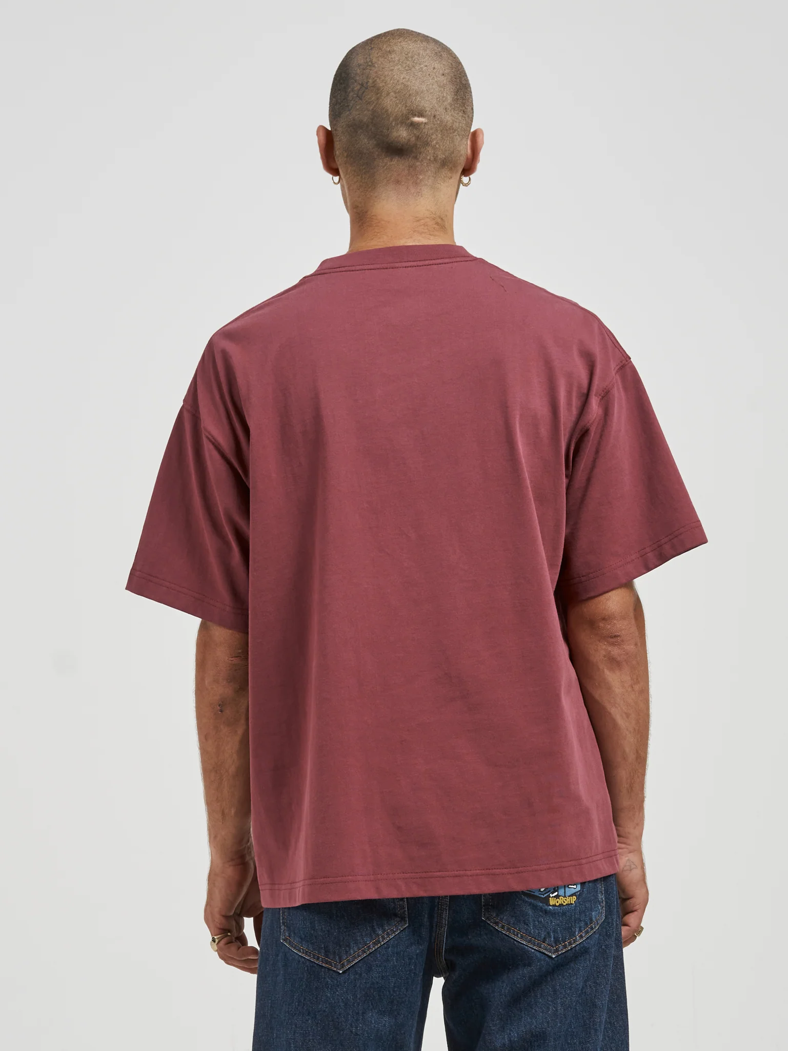 Dog Pound Oversize Tee - Wine - Image 2