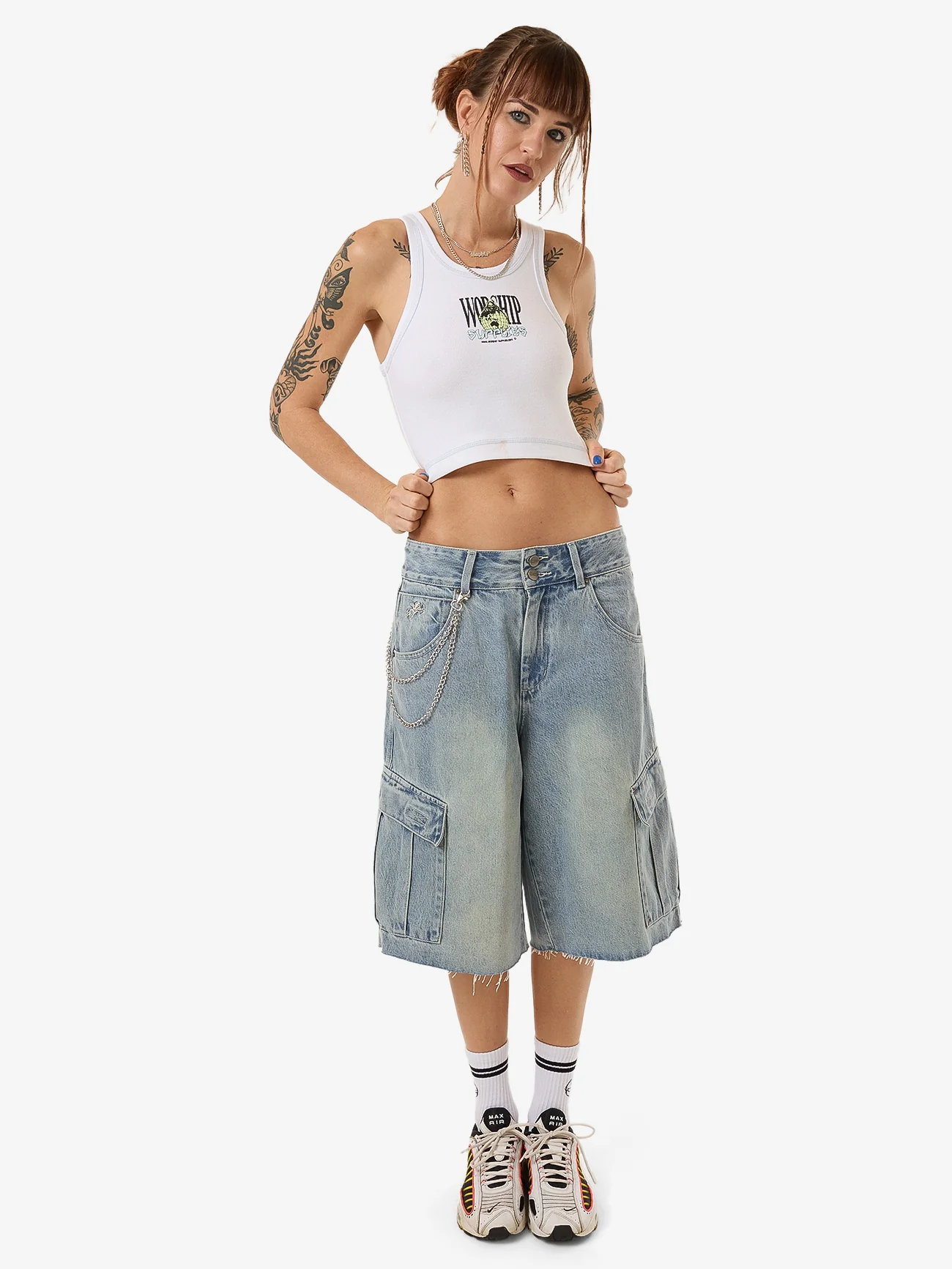 Domination Crop Sport Tank - White - Image 6