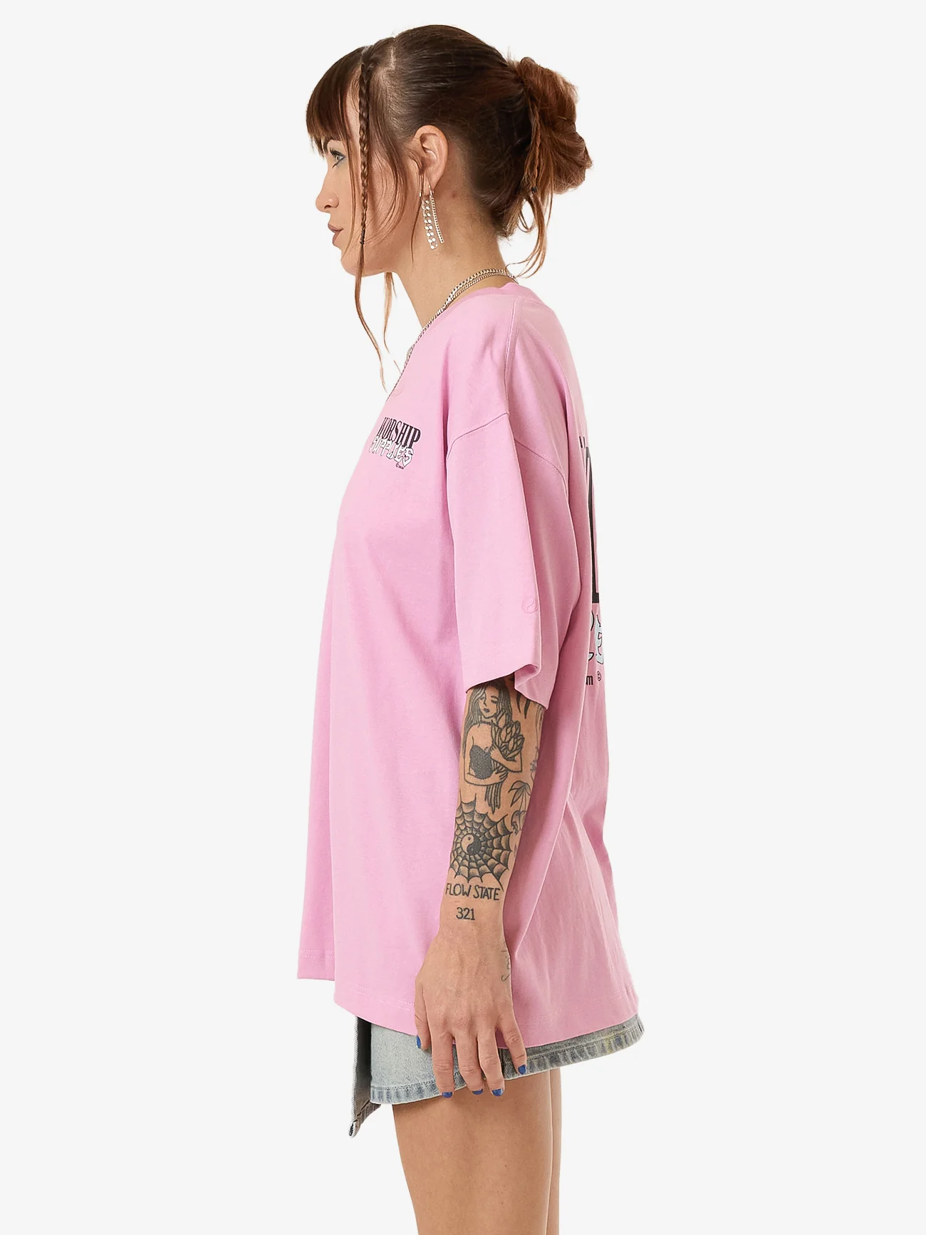 Domination Oversize Fit Tee - Lilac Chiffon - Image 3