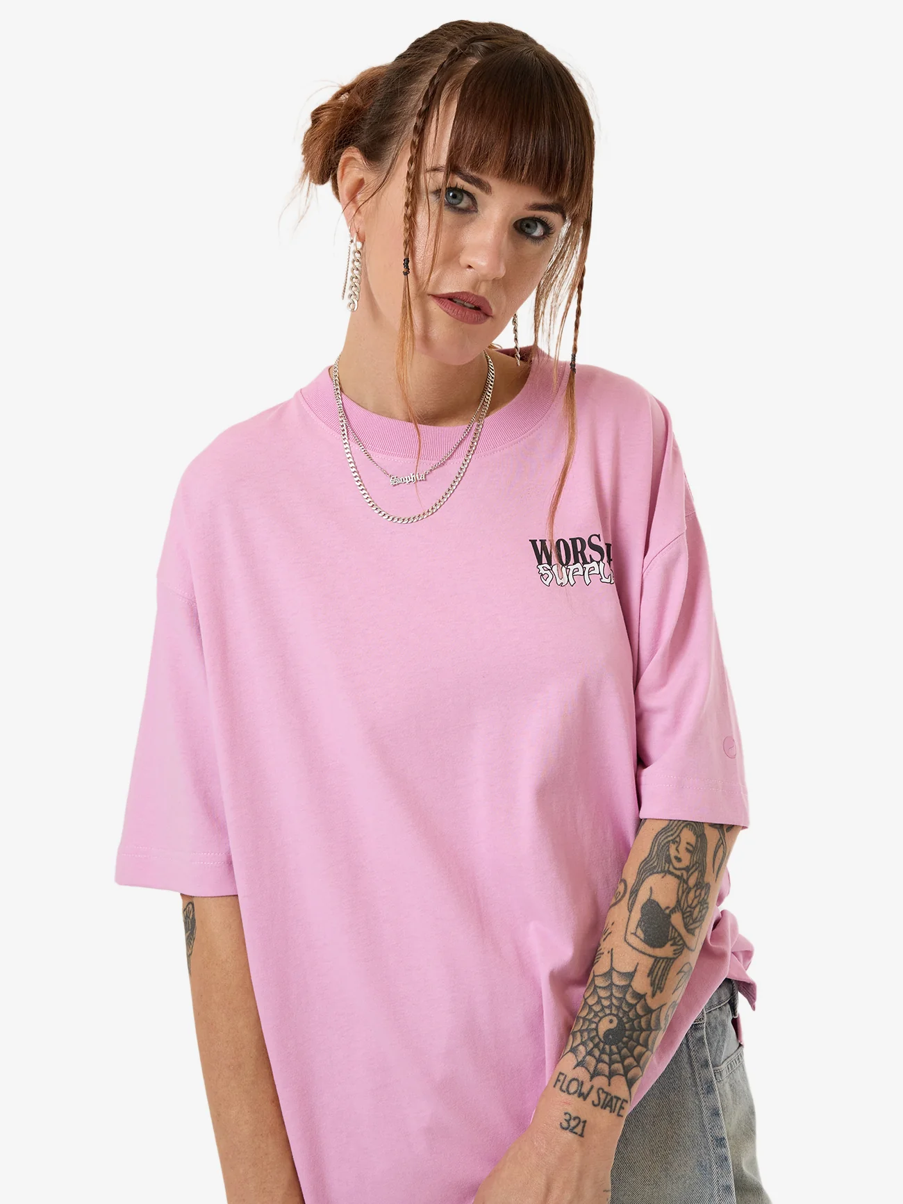 Domination Oversize Fit Tee - Lilac Chiffon - Image 8