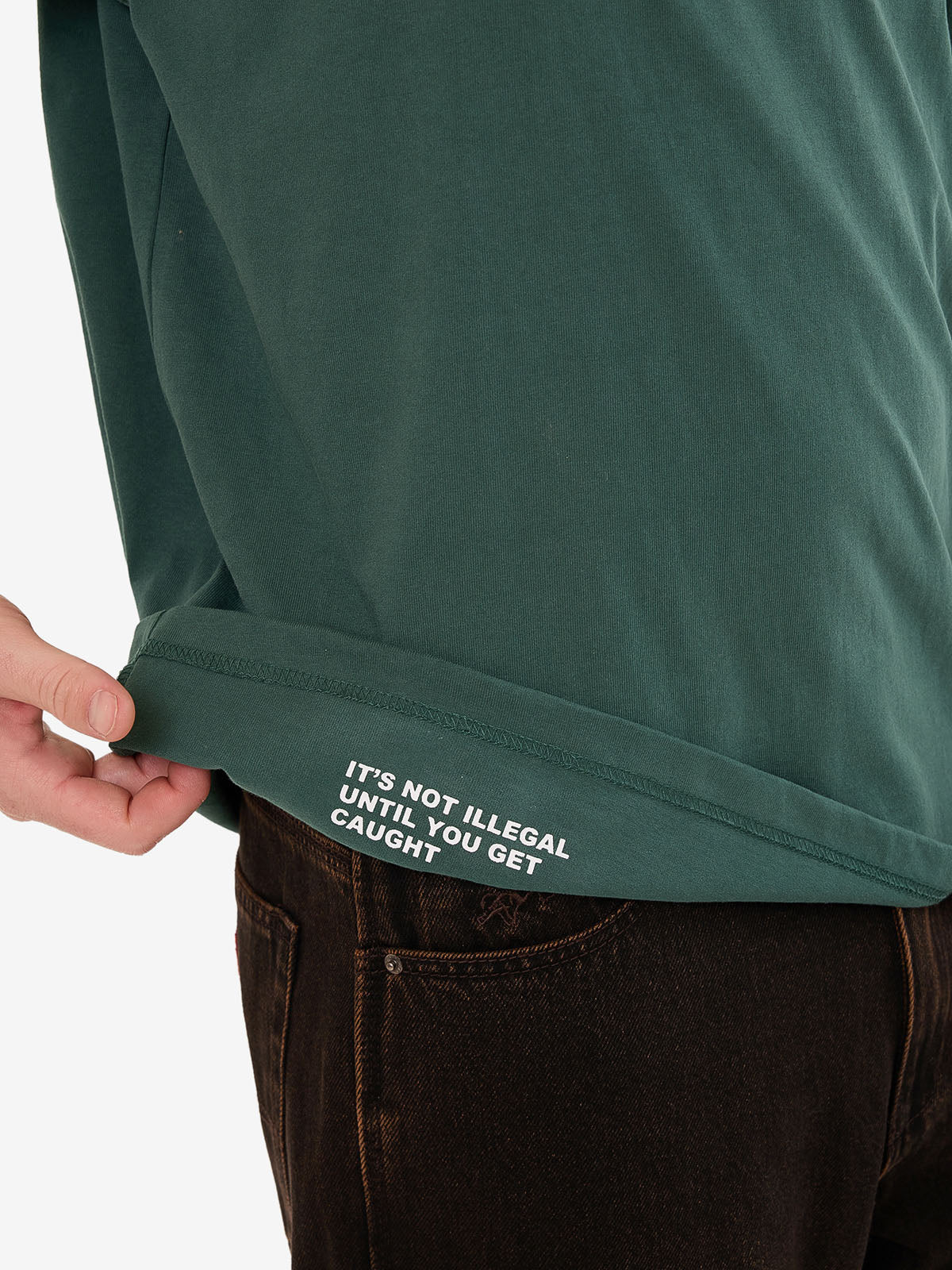 Dont Get Caught Tee - Bistro Green - Image 4