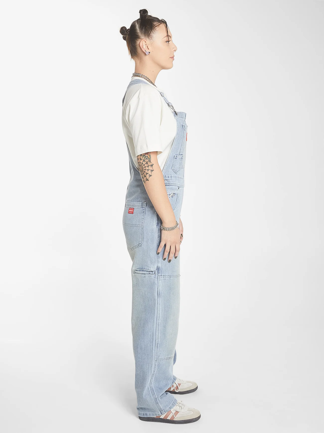 Double Knee Denim Overall - Dirty Trade Blue - Image 3