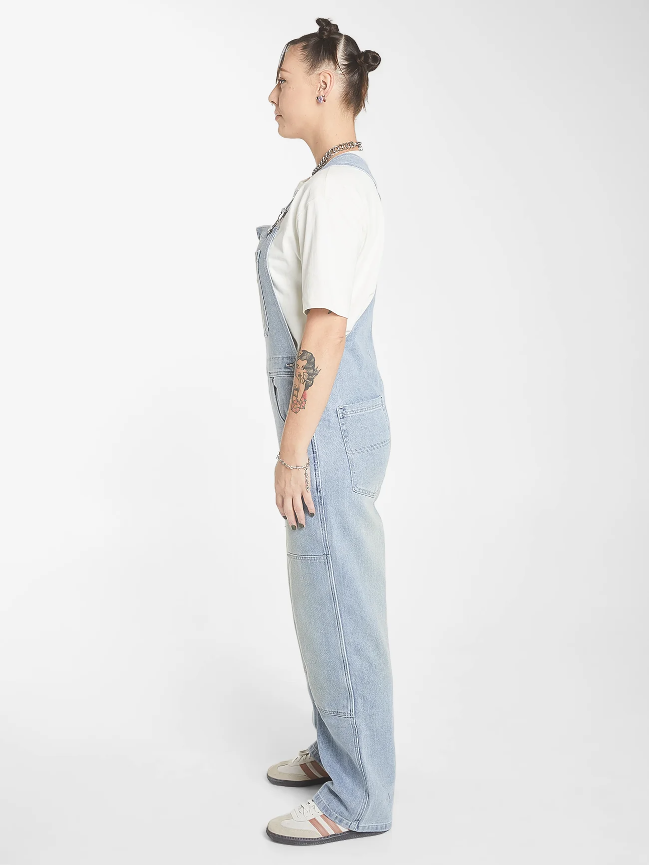 Double Knee Denim Overall - Dirty Trade Blue - Image 4