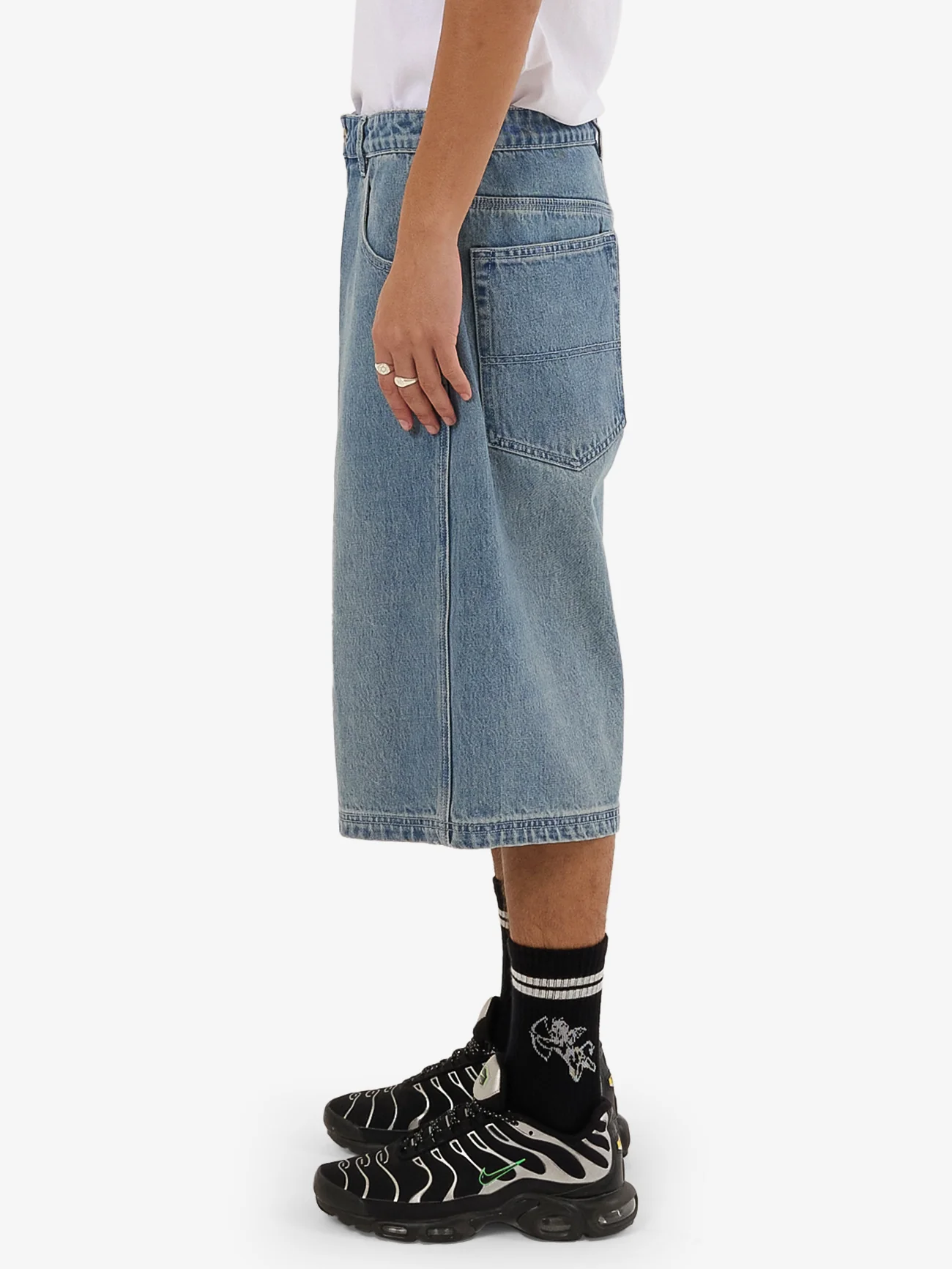 Dozer Jean Short - Dirty Raged Blue - Image 3