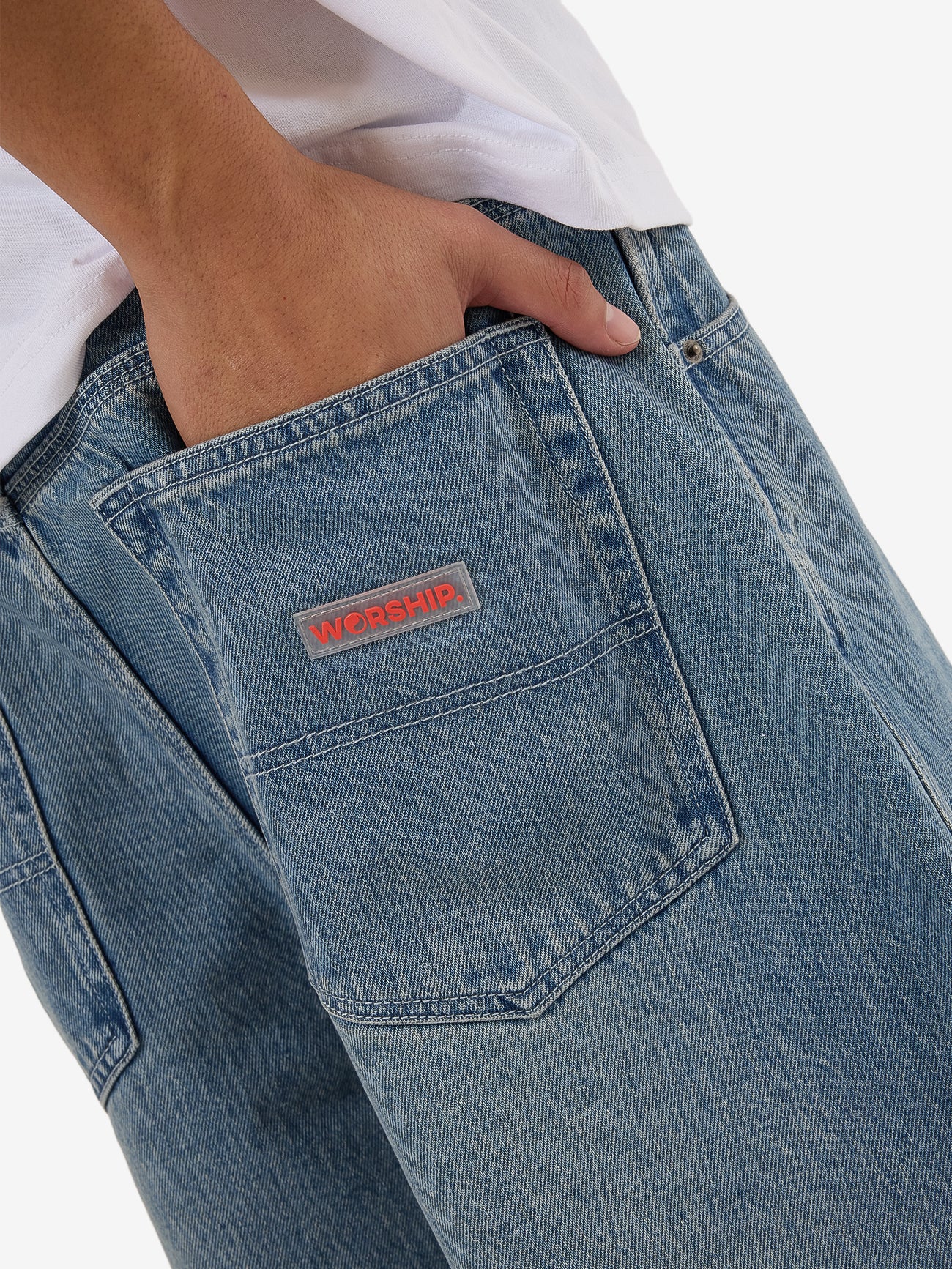 Dozer Jean Short - Dirty Raged Blue - Image 8
