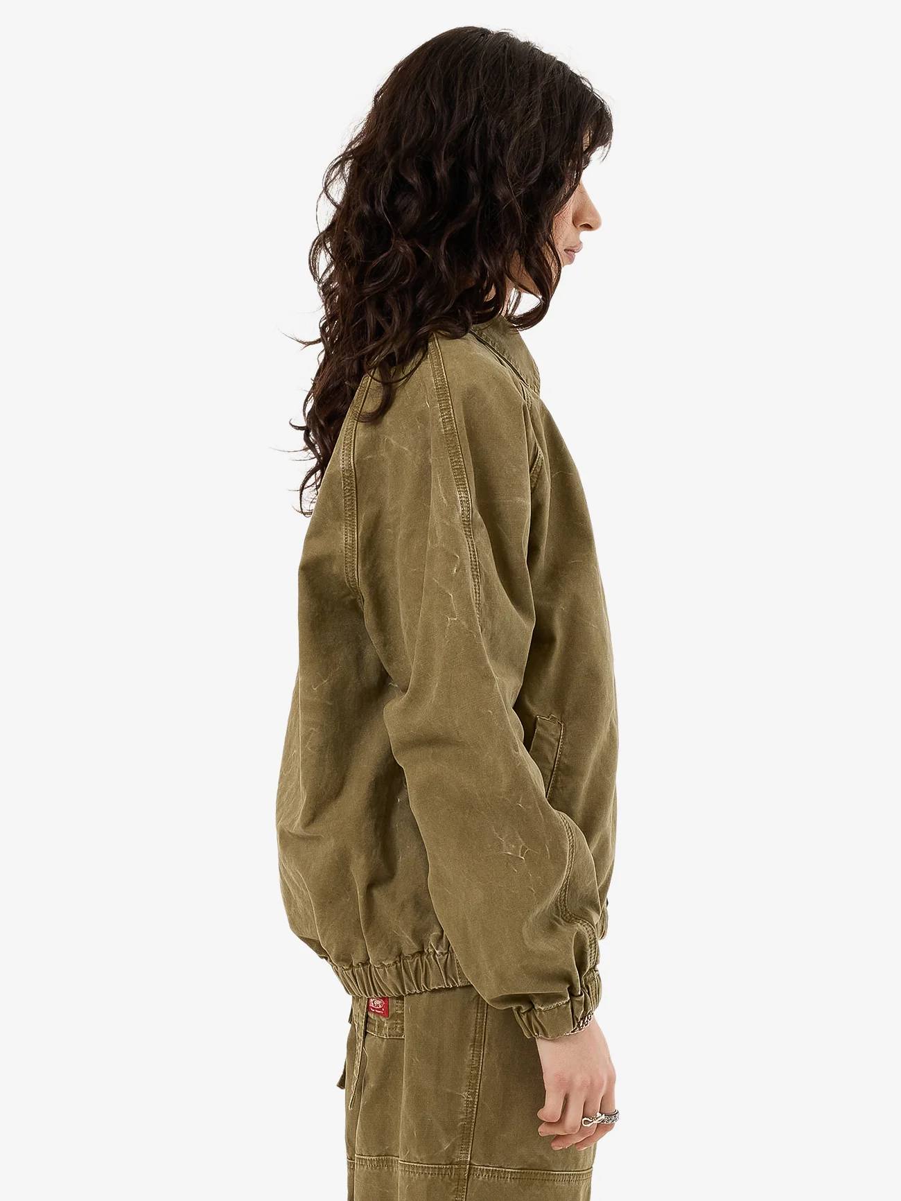 Drizzler Jacket - Khaki Oil Wash - Image 4