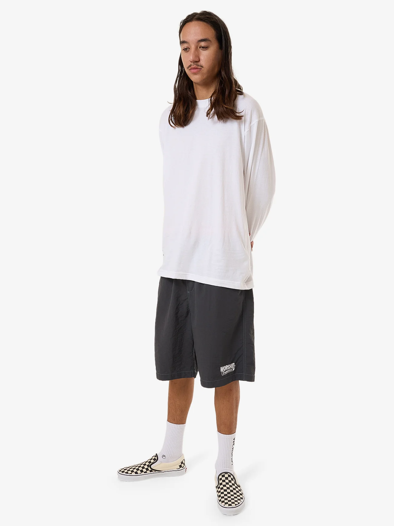 Dry Paint Baggie Nylon Short  - Worn Black - Image 5