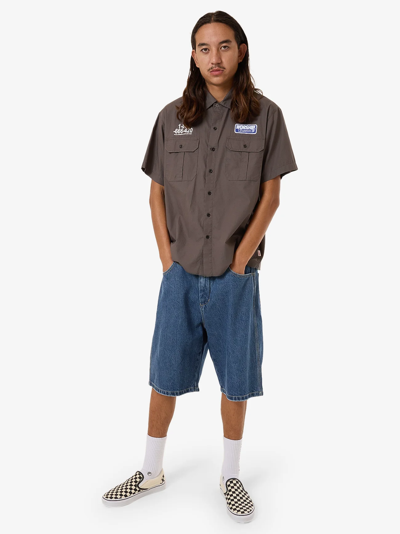 Dry Paint Short Sleeve Shirt - Worn Black - Image 5