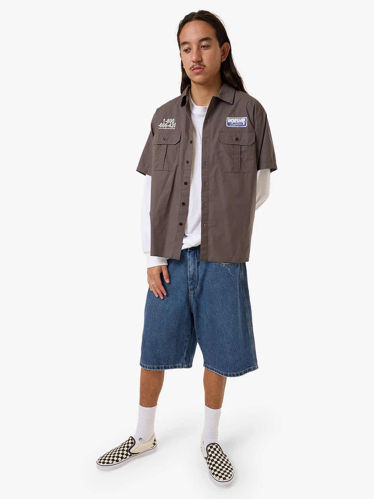 Dry Paint Short Sleeve Shirt - Worn Black - Image 6