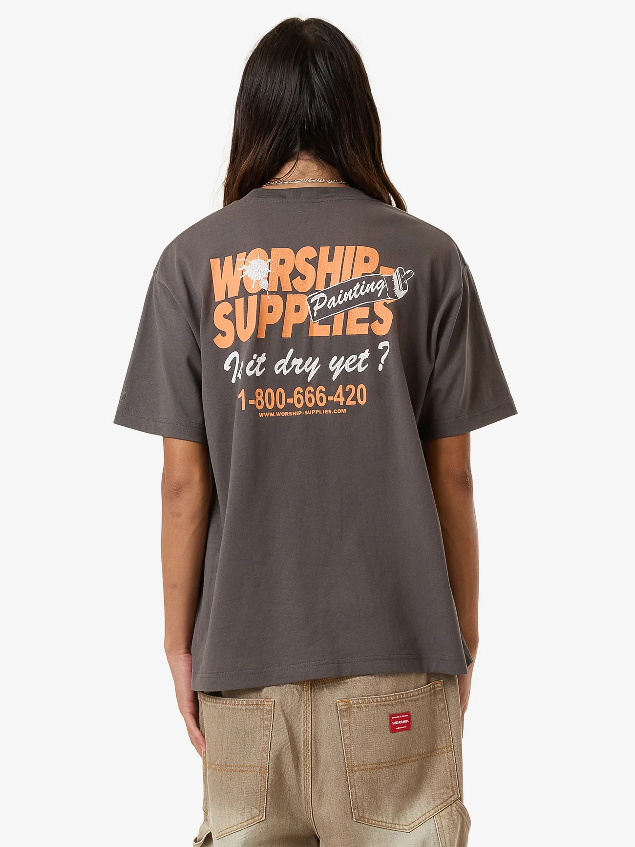 Dry Paint  Tee - Worn Black - Image 2