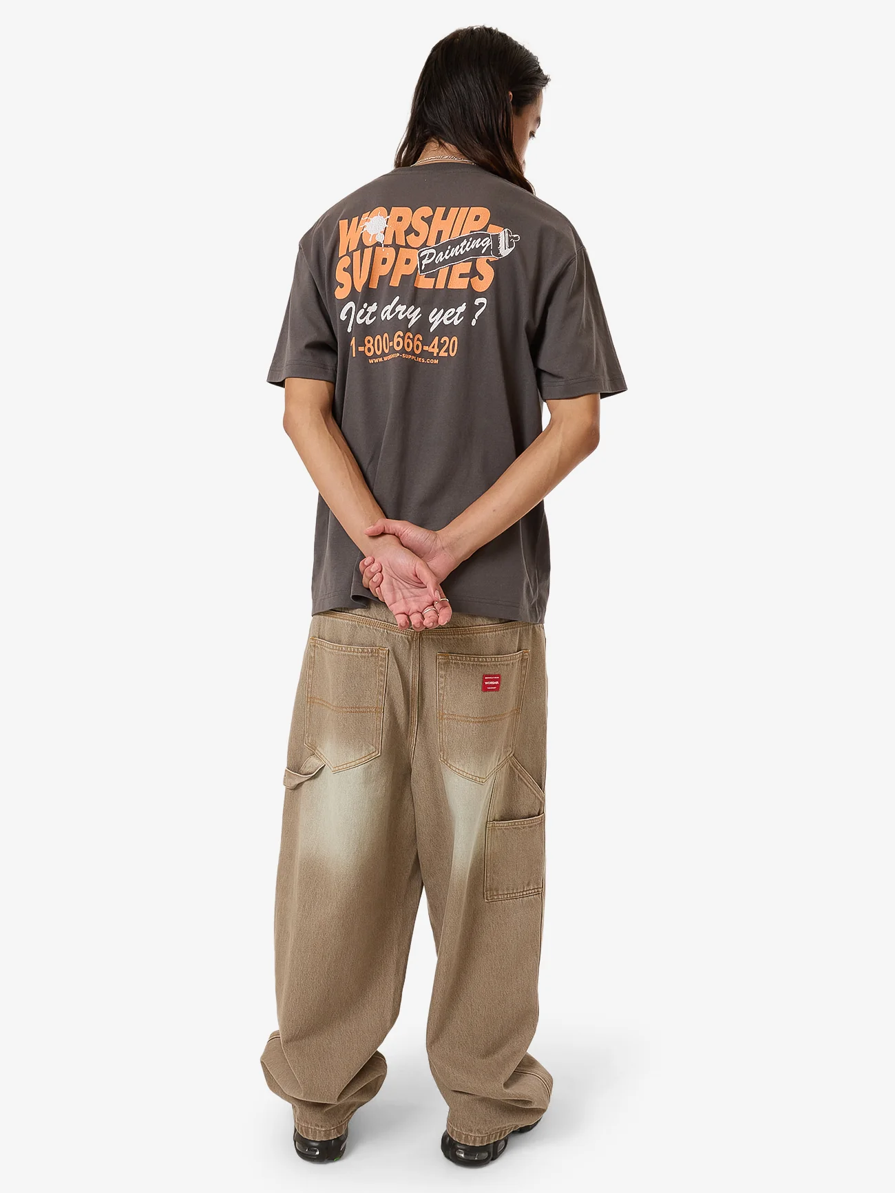 Dry Paint  Tee - Worn Black - Image 5