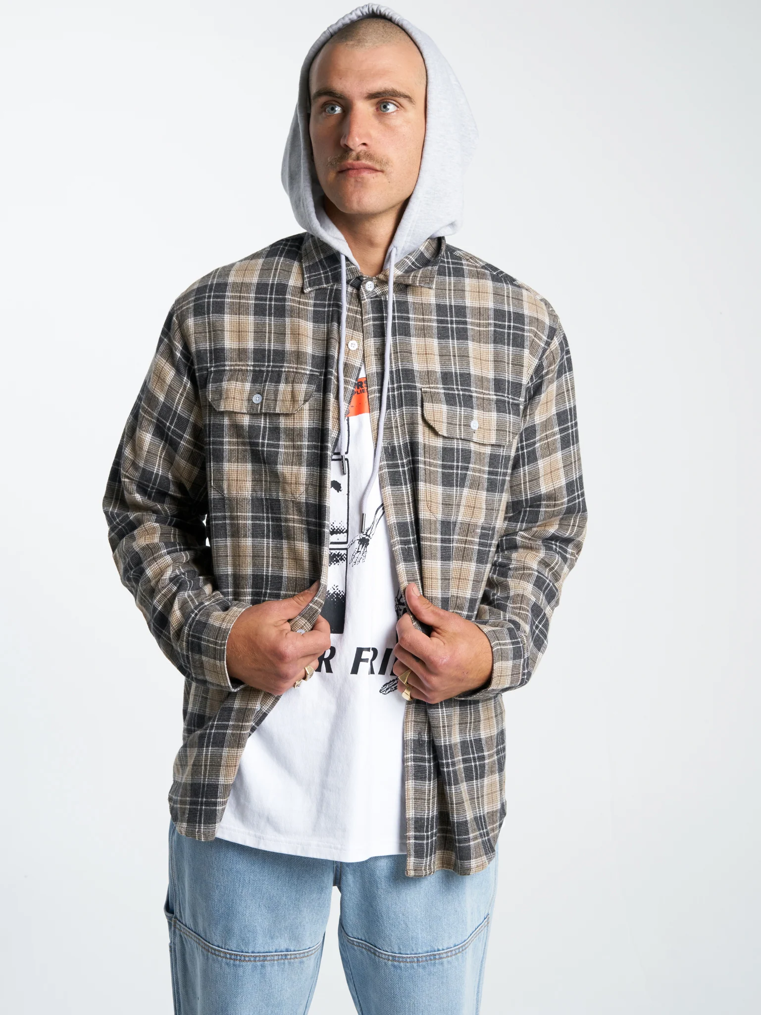 Dust Long Sleeve Flannel - Persian Violet - Image 4