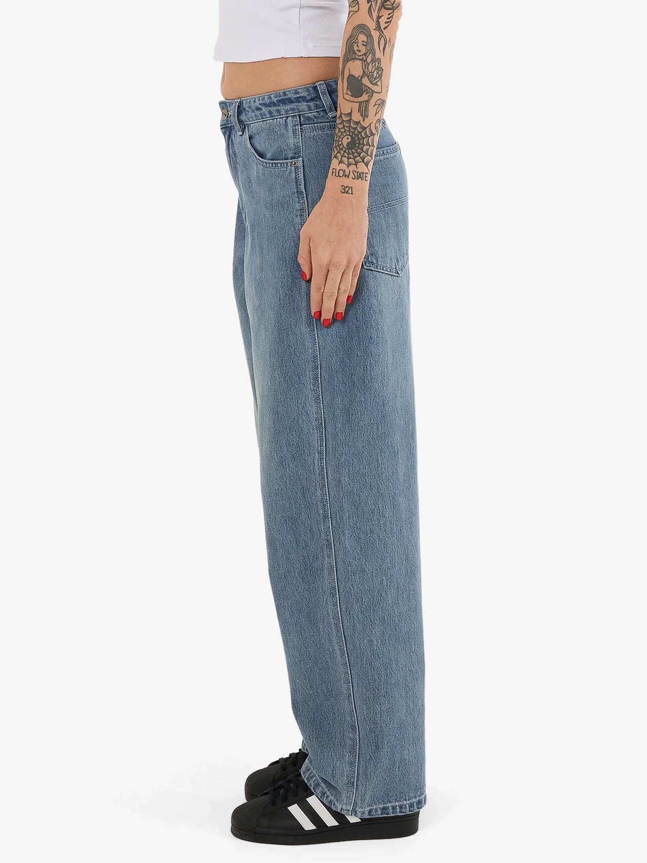 Eat Ur Heart Out Baggy Jean - Dirty Rage Blue - Image 3