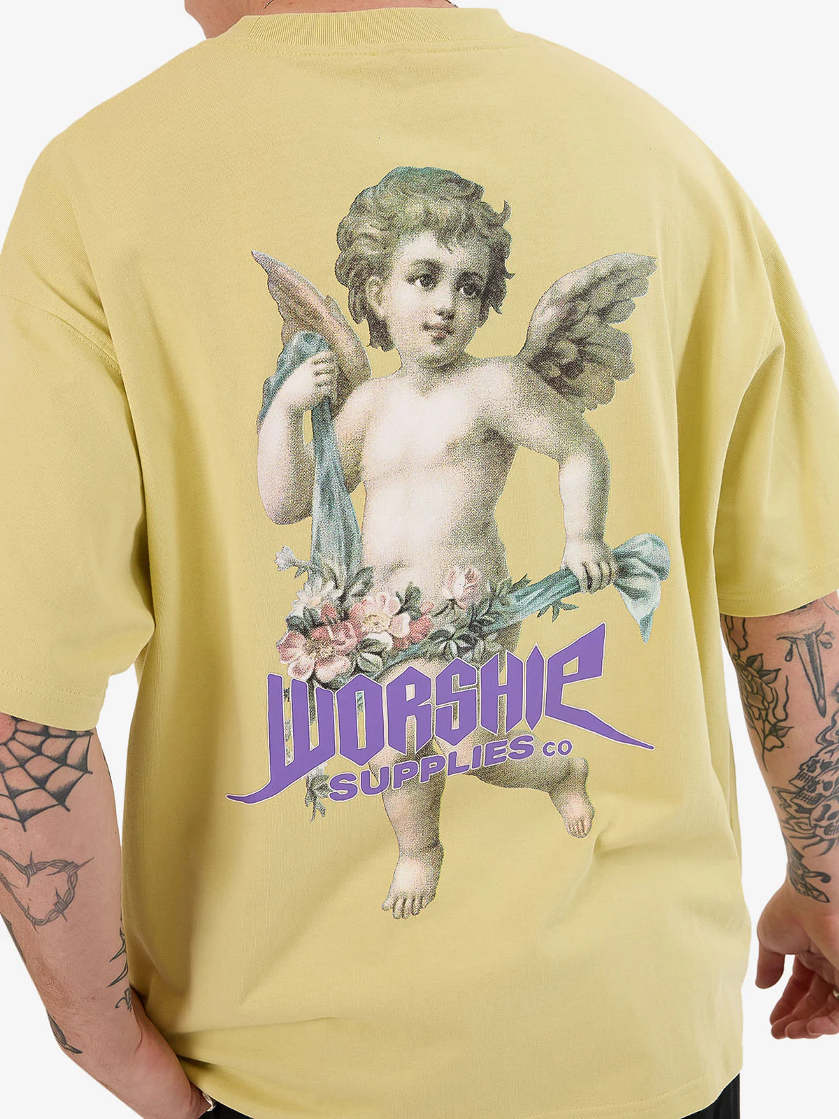 Echo Oversize Tee - Sickly Yellow - Image 5