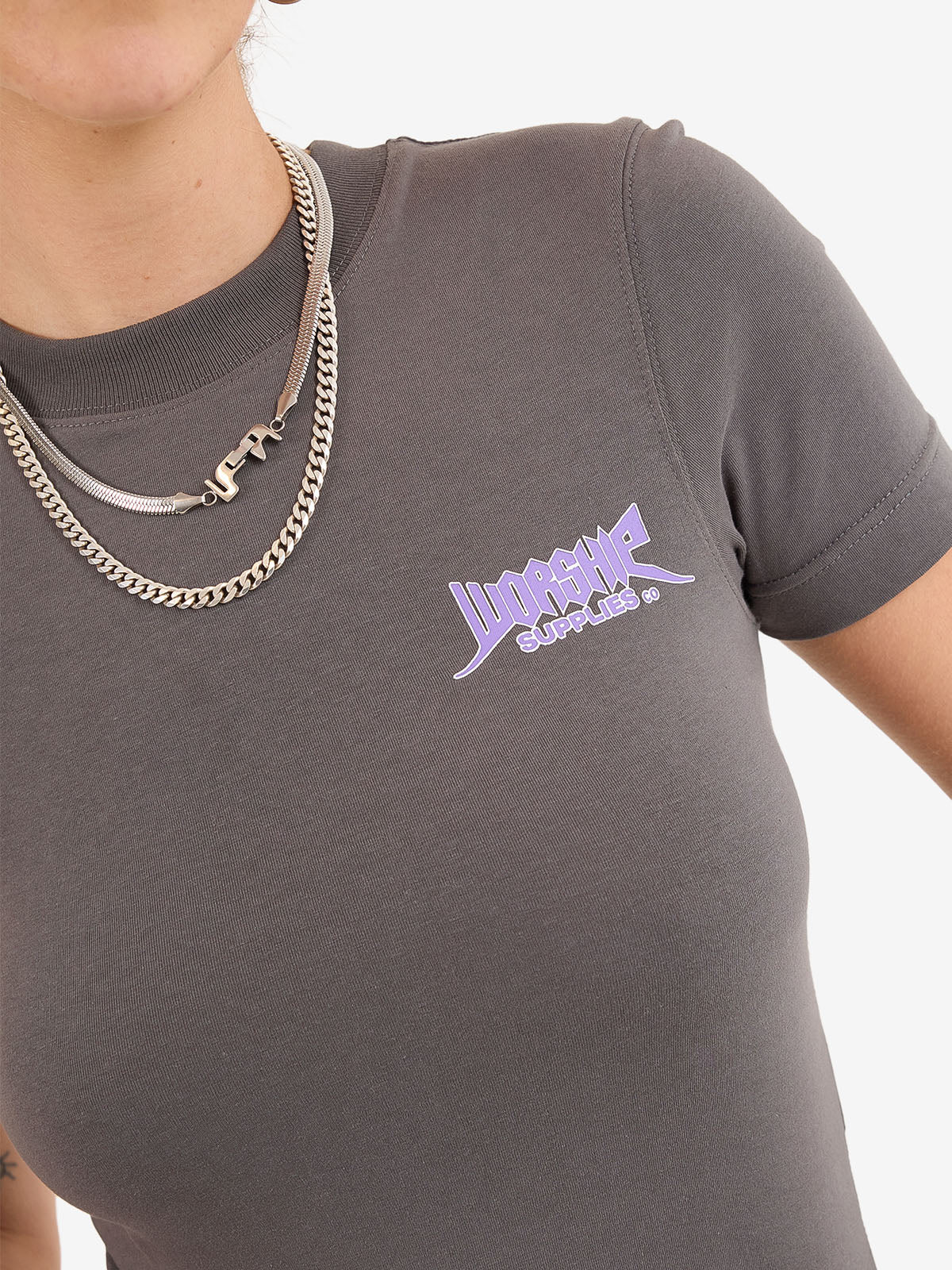 Echo Slim Fit Tee - Worn Black - Image 3