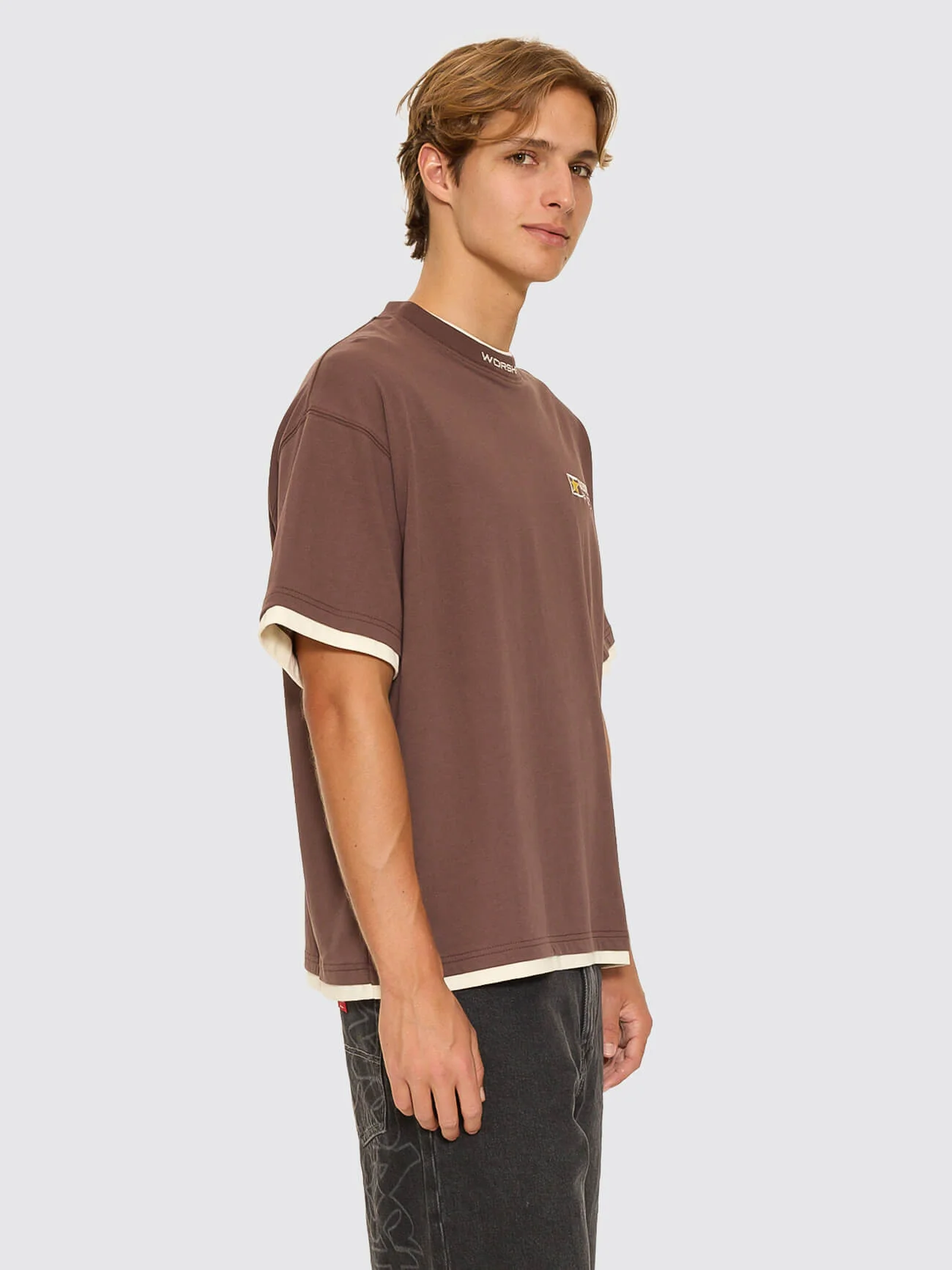 Entity Oversize Tee - Dark Choc Brown - Image 6