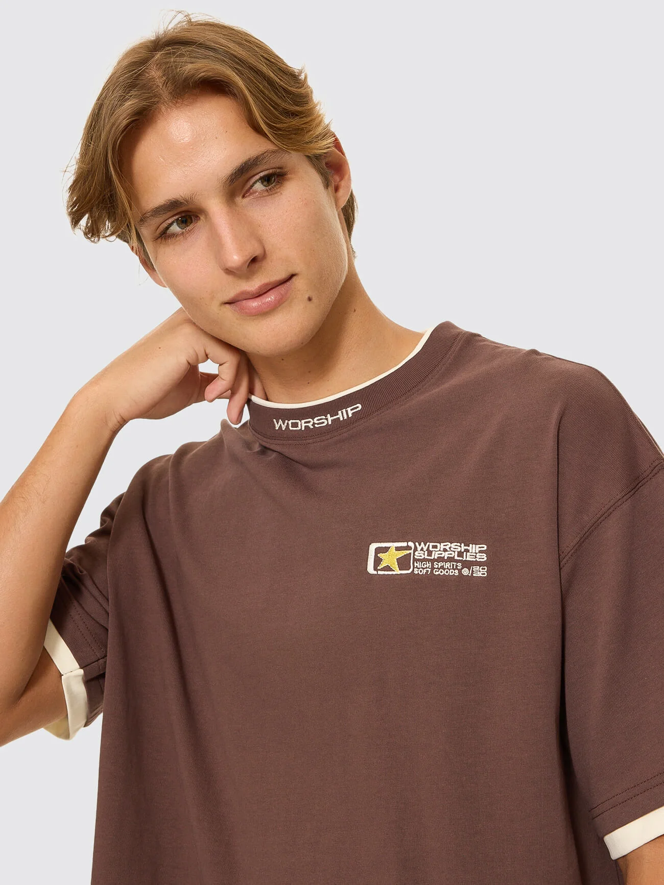 Entity Oversize Tee - Dark Choc Brown - Image 7