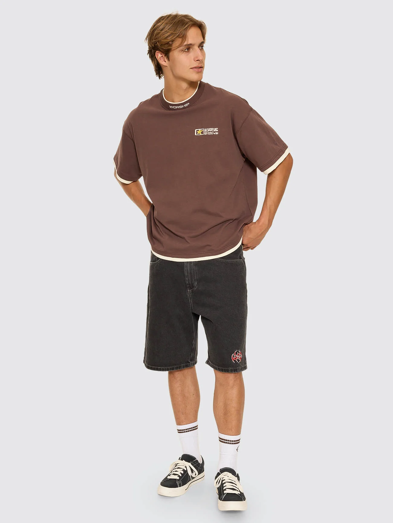 Entity Oversize Tee - Dark Choc Brown - Image 9