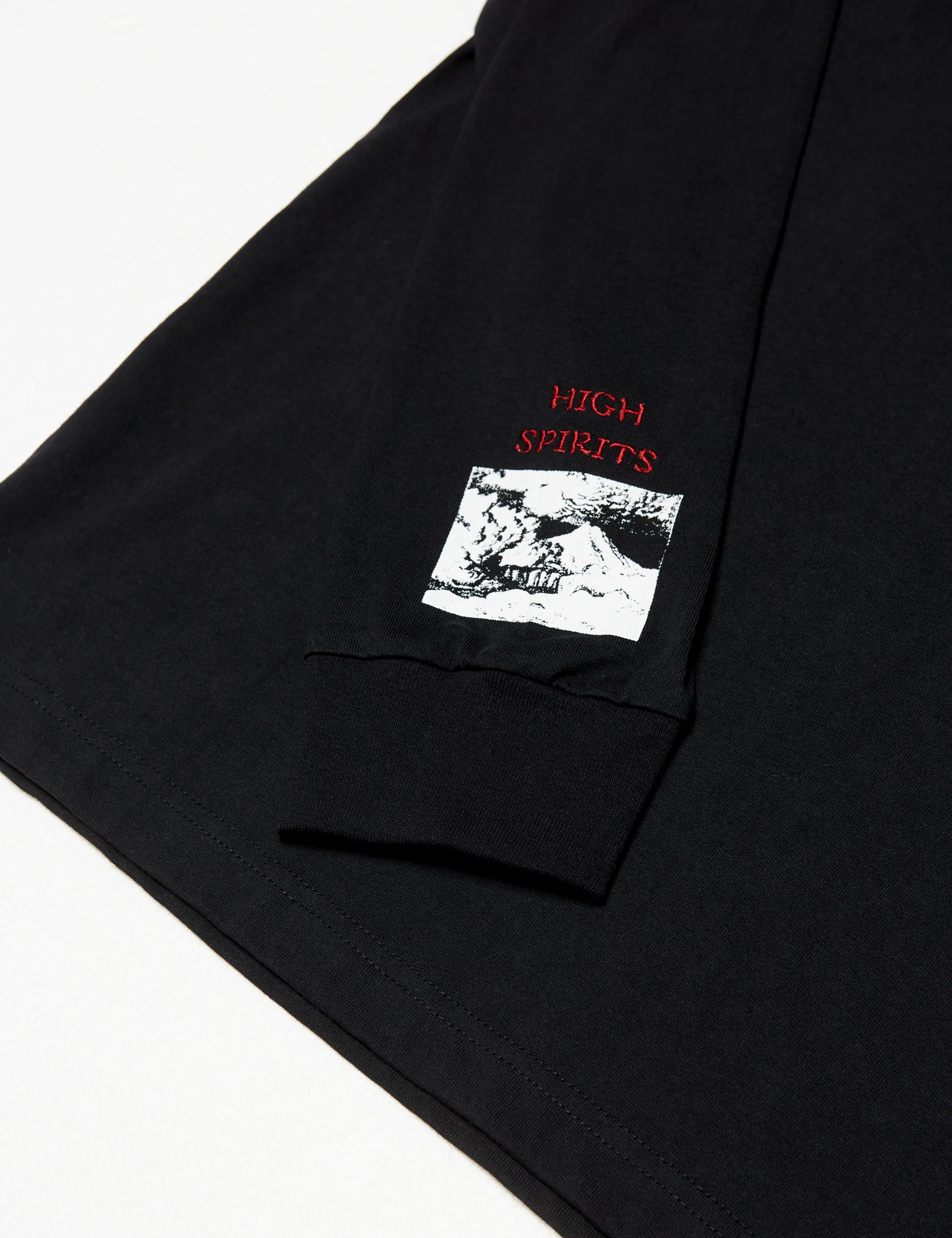 Eruption Long Sleeve Tee - Washed Black - Image 3