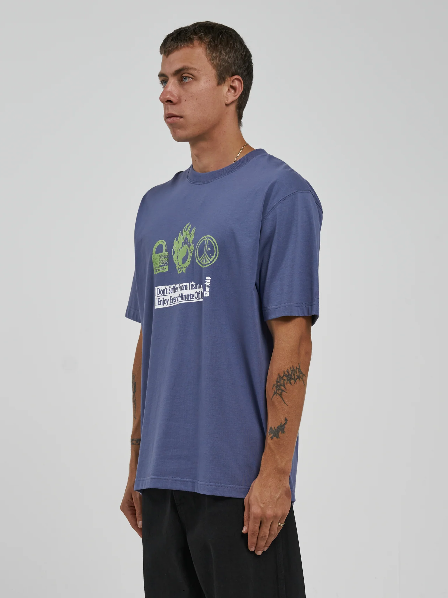 Every Minute Tee - Bleached Denim - Image 2