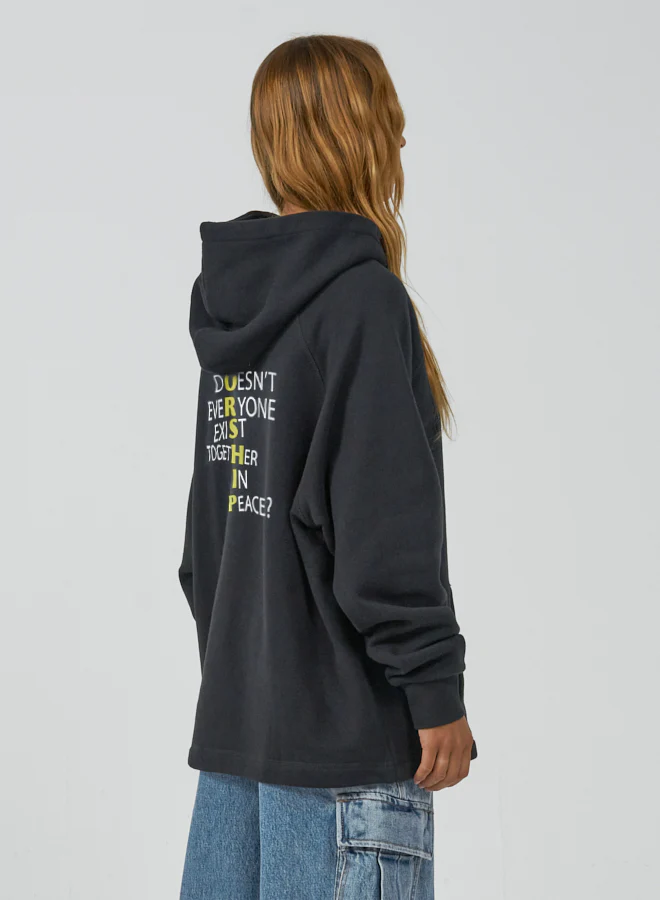 Existence Oversized Raglan Hood - Black - Image 4