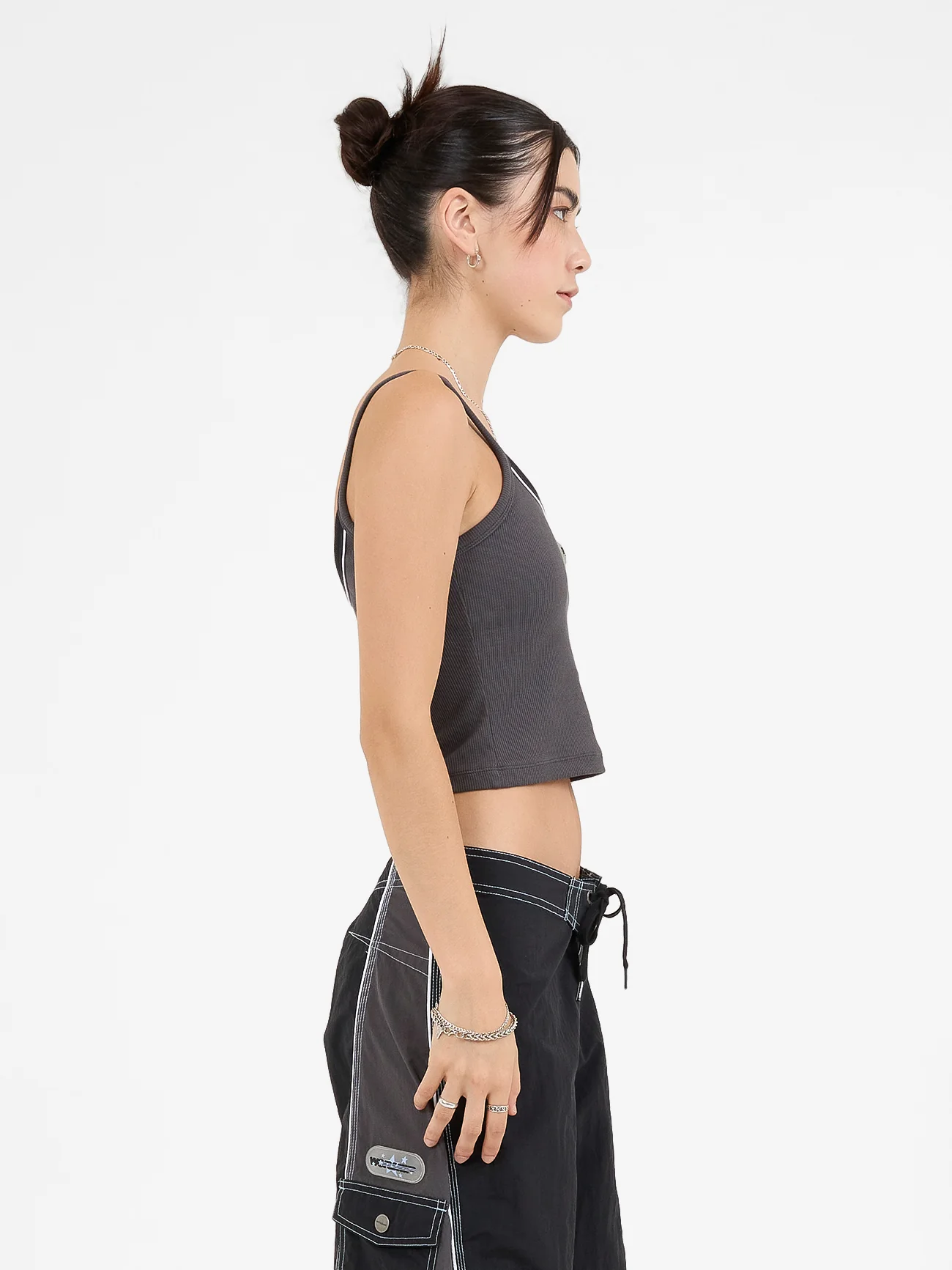 Express Singlet - Worn Black - Image 3