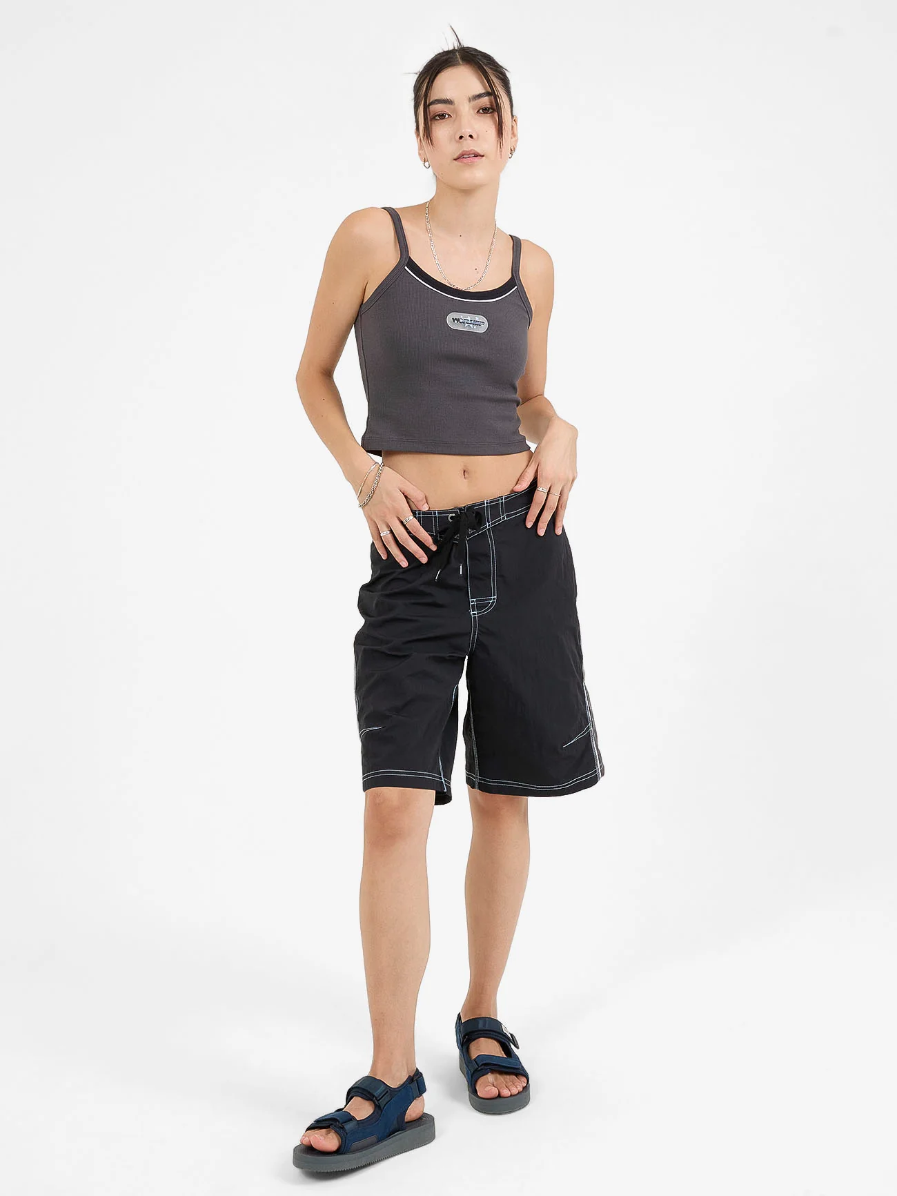 Express Singlet - Worn Black - Image 5